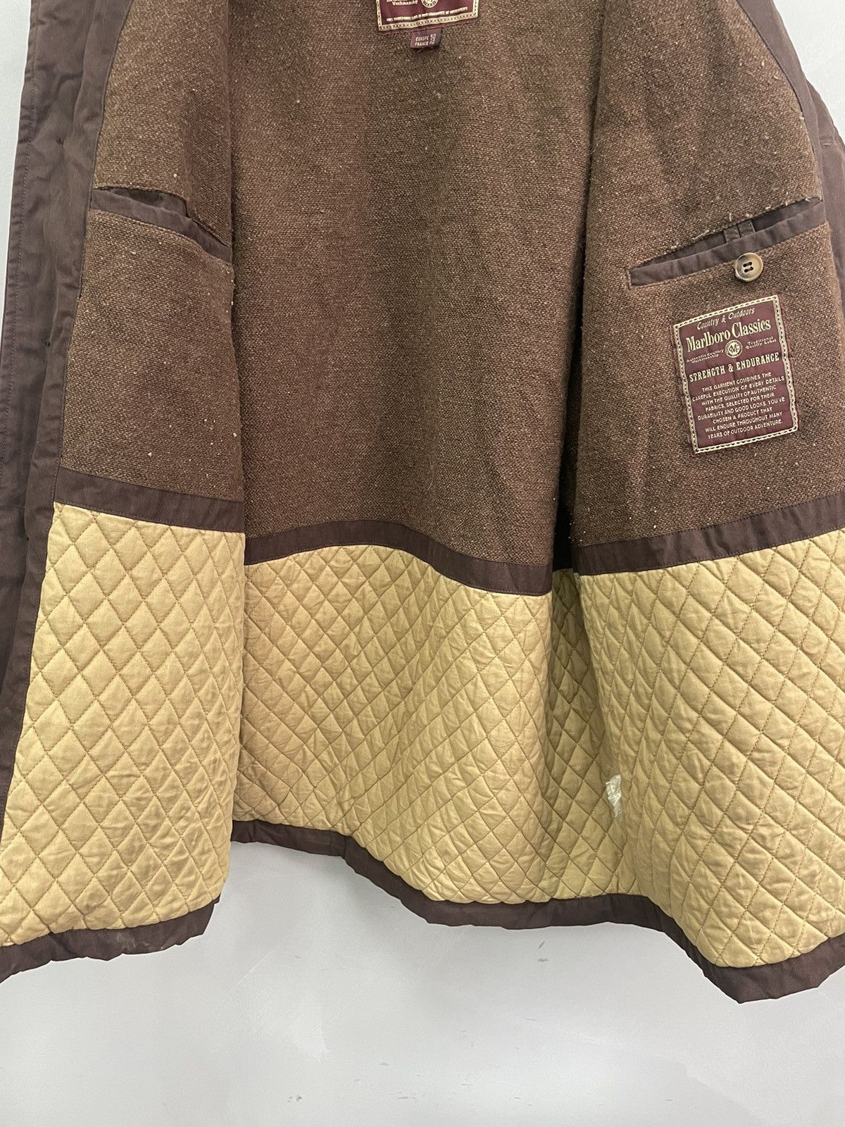 Marlboro × Marlboro Classics × Vintage Vintage Marlboro Classics Brown Jacket Made Italy Coat Size US M / EU 48-50 / 2 - 16 Thumbnail