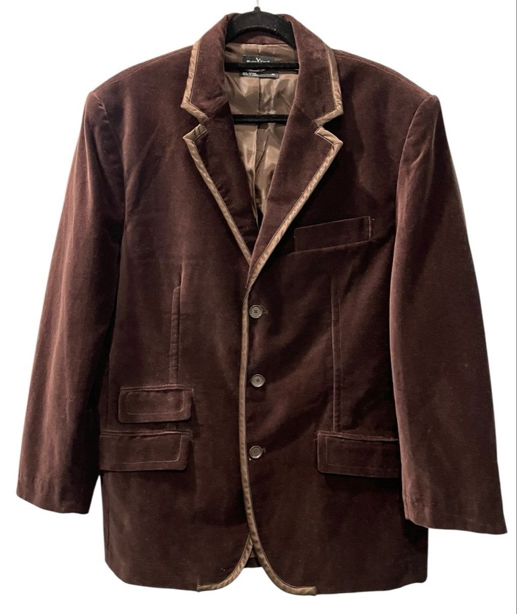 Marc Ecko Vintage Marc Ecko Velvet Cut & Sew Brown Blazer Size XL Size 48R - 1 Thumbnail