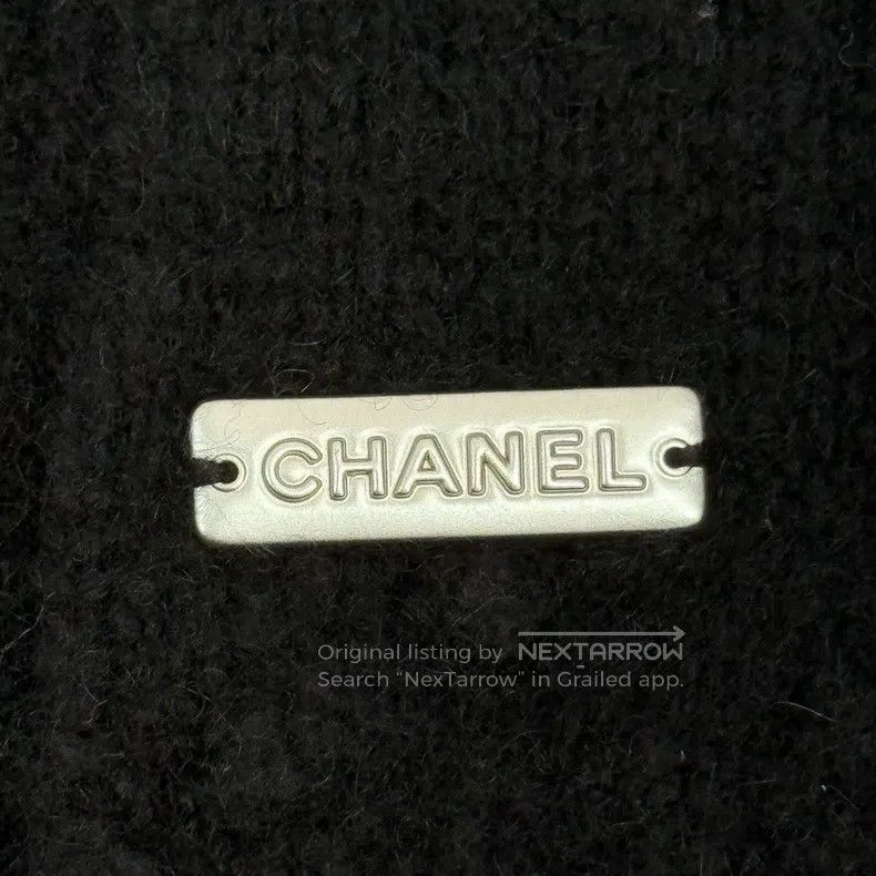 Chanel Chanel Black and white silver glitter cashmere sweater Size XS / US 0-2 / IT 36-38 - 8 Thumbnail