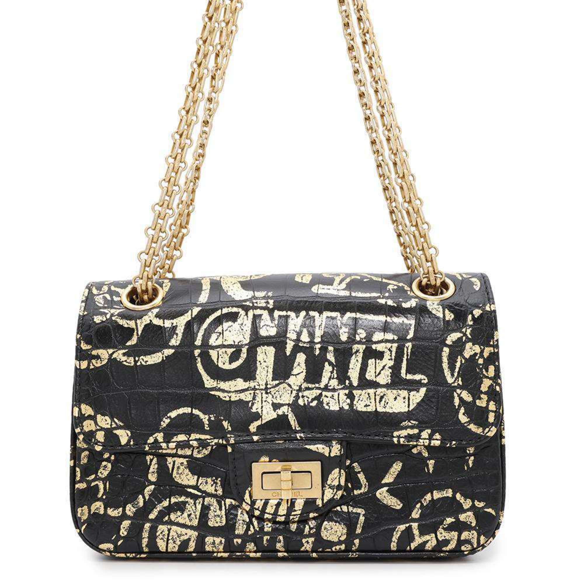 Chanel Chain Shoulder Bag Matelasse 2.55 Mini Embossed Leather As0874 Chanel Black, Women's