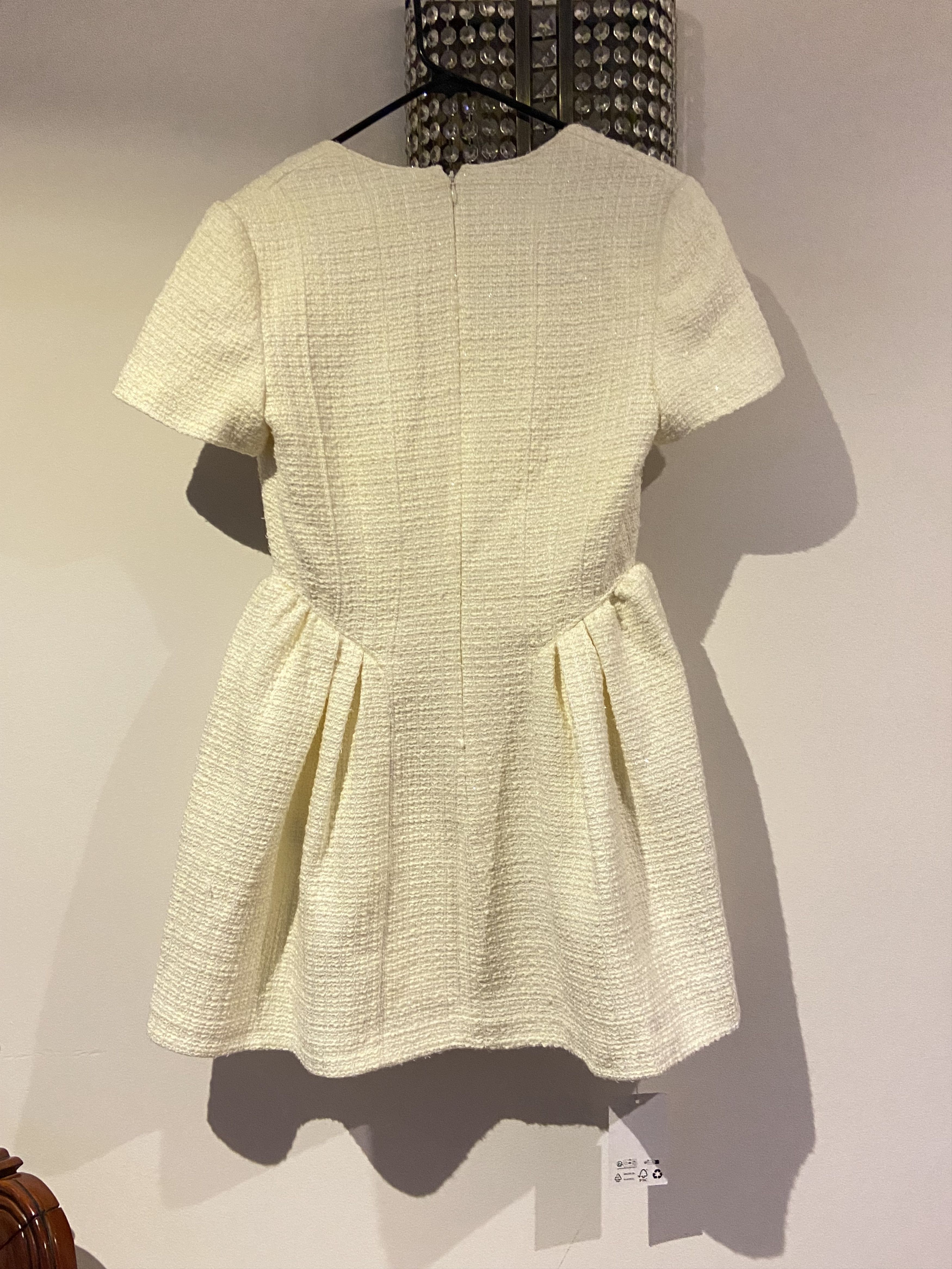 Self-Portrait Self-Portrait Bridal Bouclé Minidress, Short Sleeve Size M / US 6-8 / IT 42-44 - 18 Thumbnail