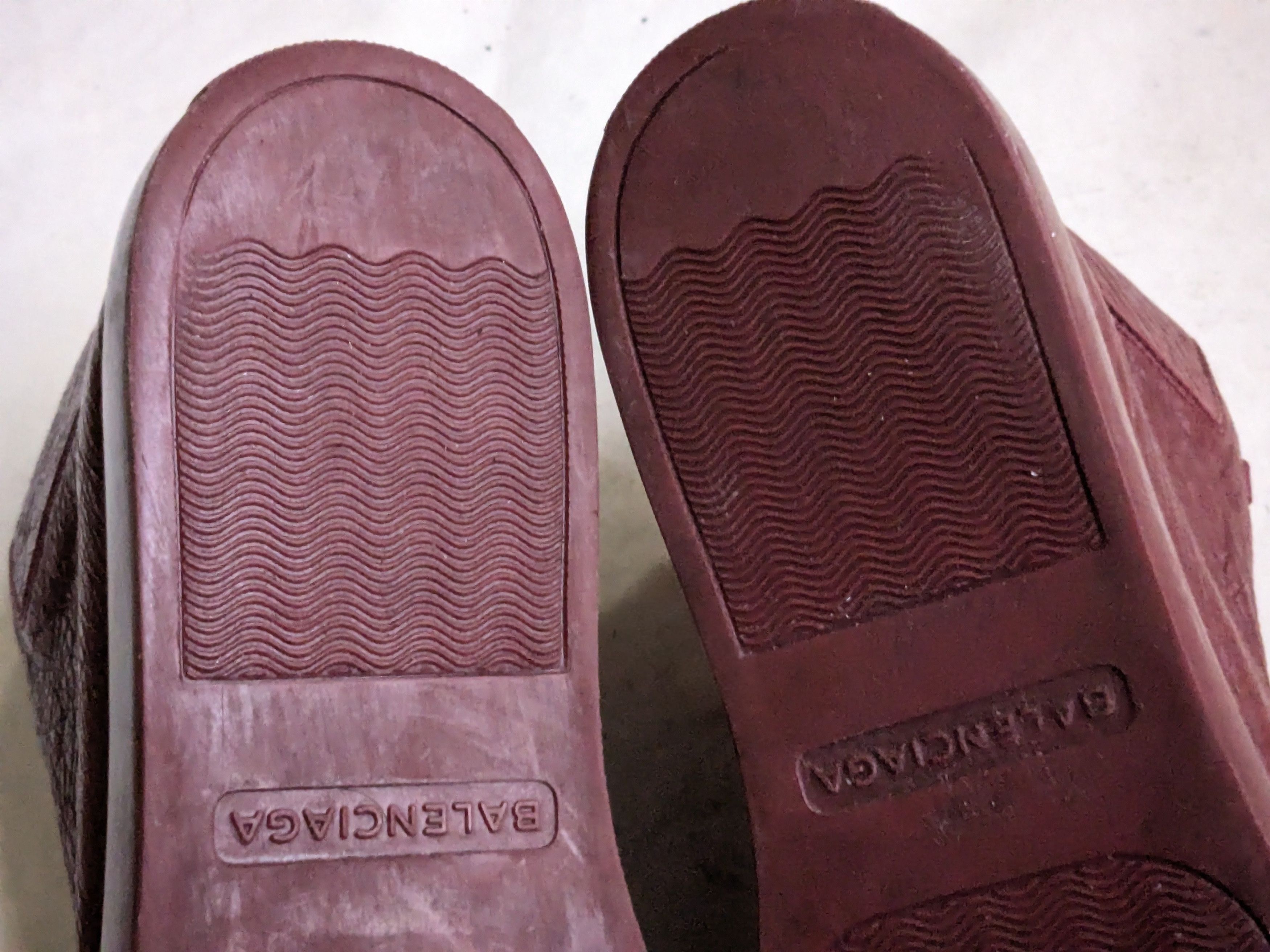 Balenciaga Balenciaga Arenas Burgundy Leather 12 High Tops Size US 12 / EU 45 - 16 Thumbnail