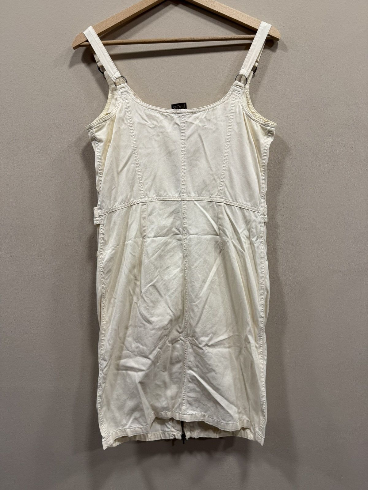 plein sud Vintage Plein Sud Multizip Creme Midi Dress Size M / US 6-8 / IT 42-44 - 9 Thumbnail
