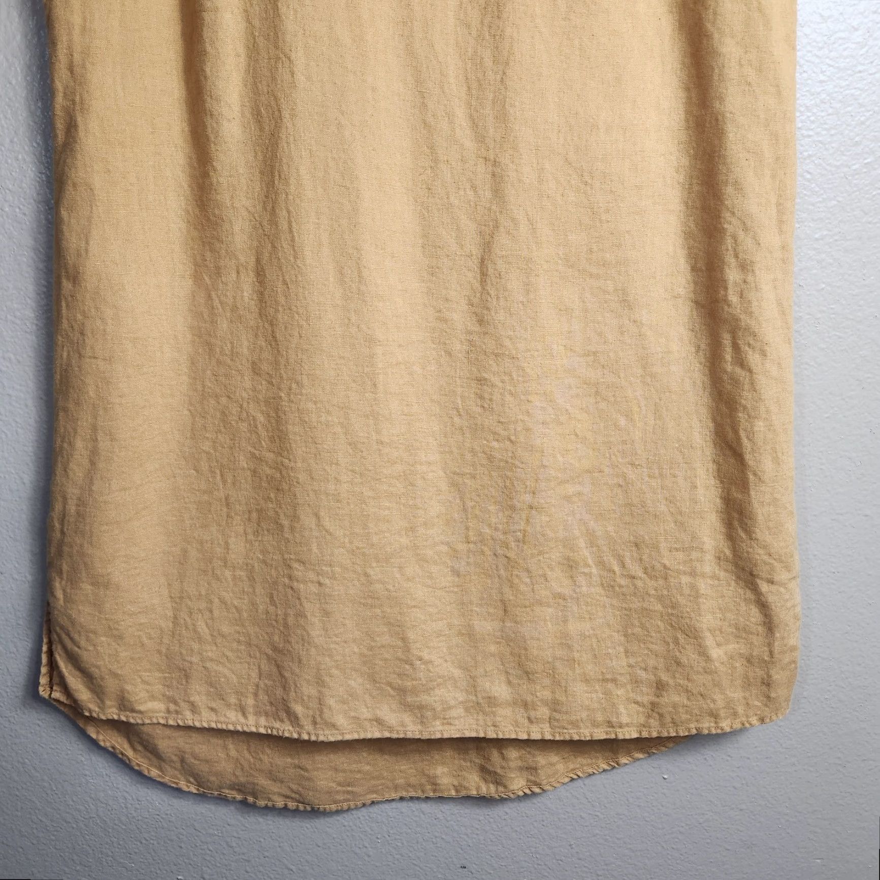 Vintage Sigrid Olsen Womens |S| 100% Linen Mustard Yellow Sleeveless Knee Length Dress Size S / US 4 / IT 40 - 3 Thumbnail