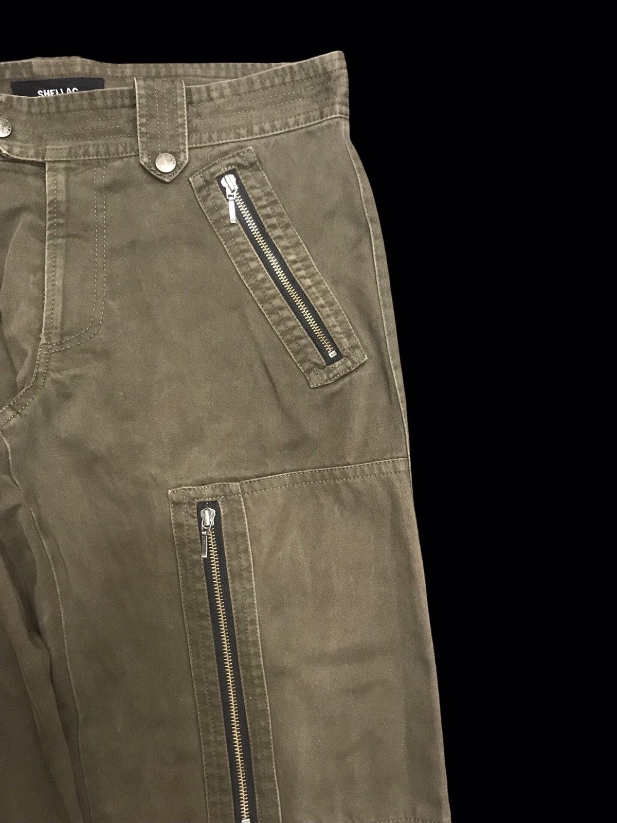 Japanese Brand 💥BAGGY💥ARCHIVAL SHELLAC MULTIPOCKETS ZIPPER PANT F426 Size US 34 / EU 50 - 4 Thumbnail