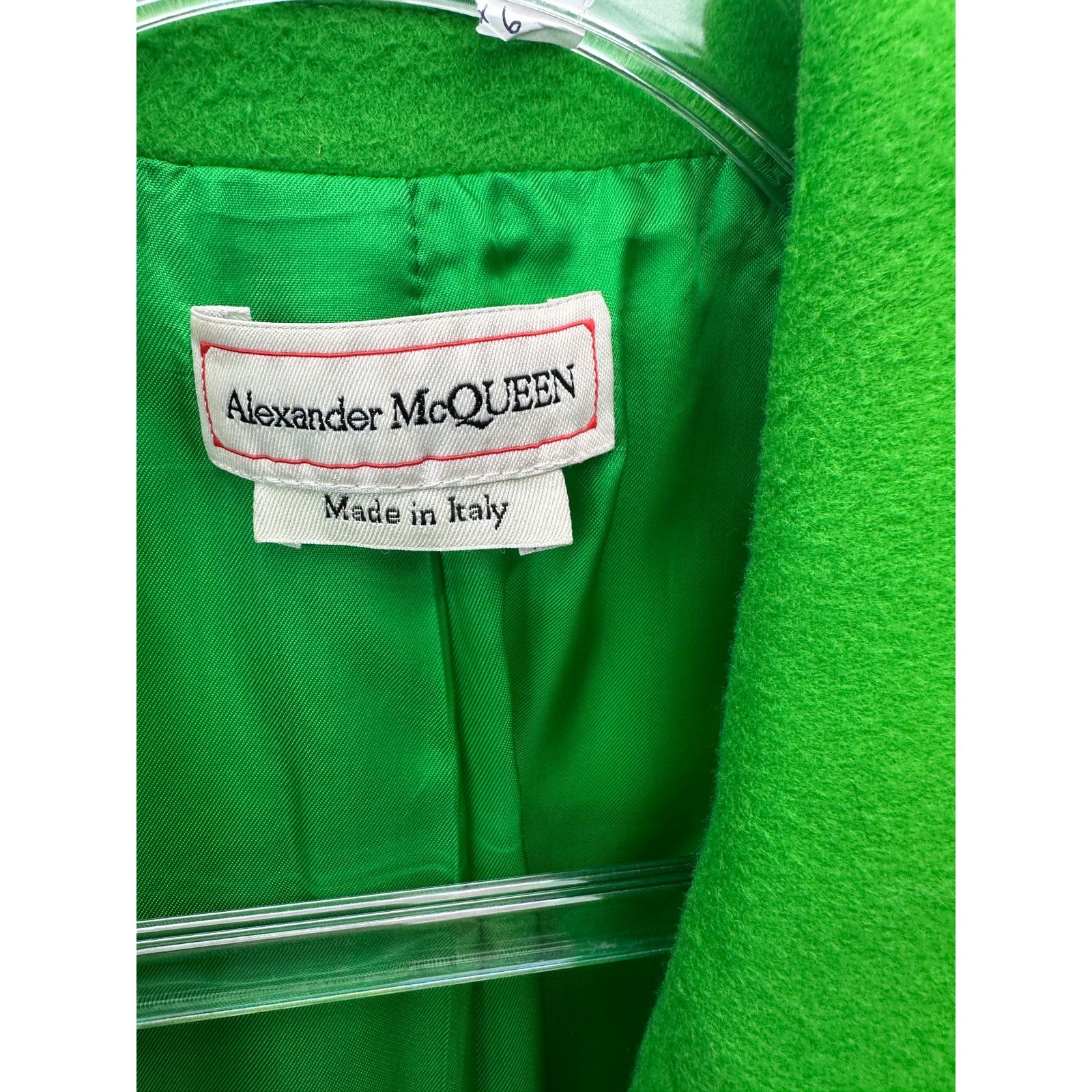 Alexander McQueen Alexander McQueen Lime Green Fitted Wool Coat Made in Italy Size M / US 6-8 / IT 42-44 - 7 Thumbnail