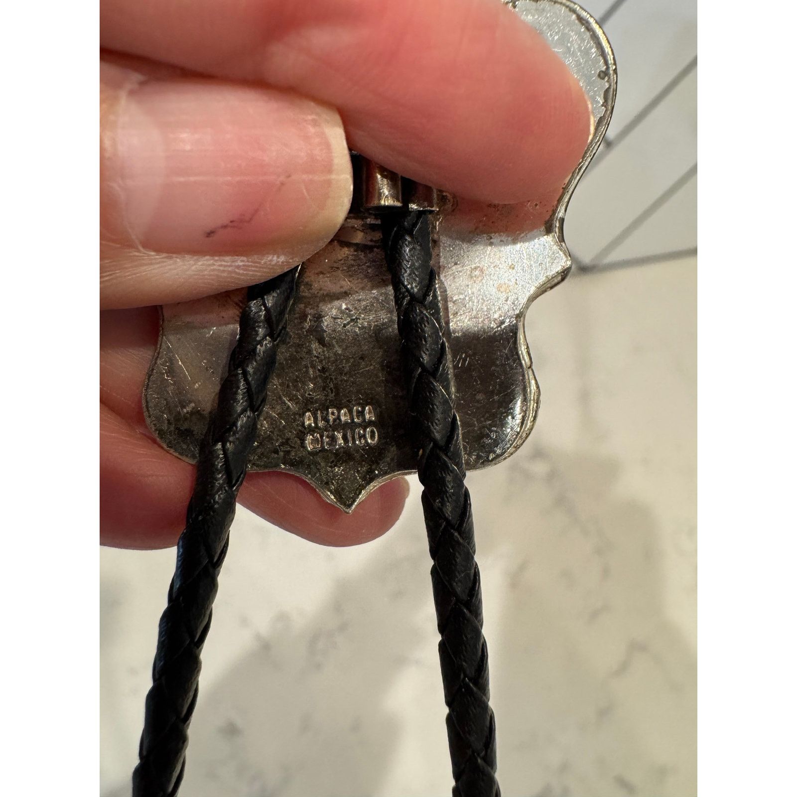 Vintage Vintage silver gold copper plated rose leaf leather bolo Size ONE SIZE - 4 Thumbnail
