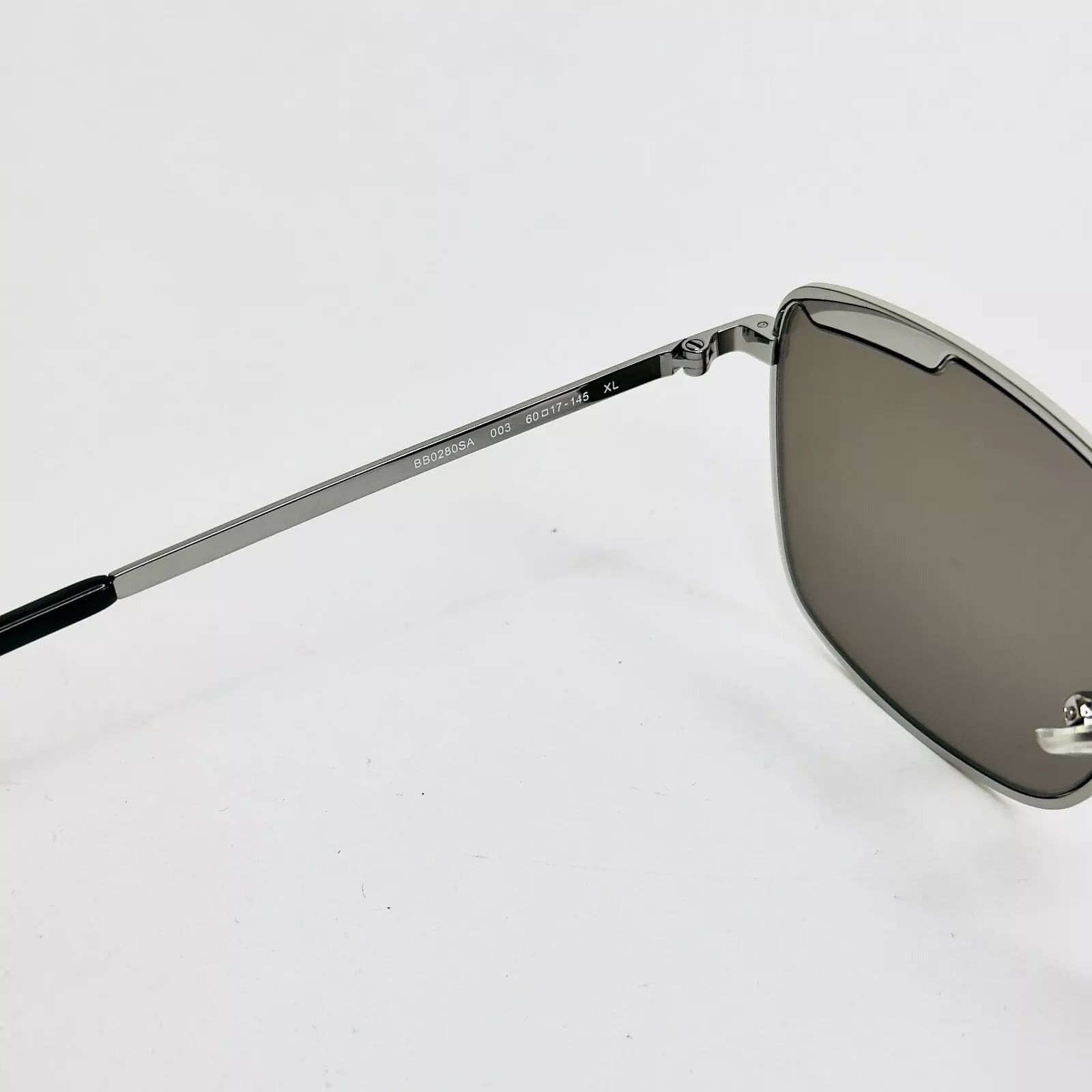 Balenciaga BALENCIAGA TAG PLATE 0280 Ruthenium Blue Mirror BB0280SA 003 Size ONE SIZE - 3 Thumbnail