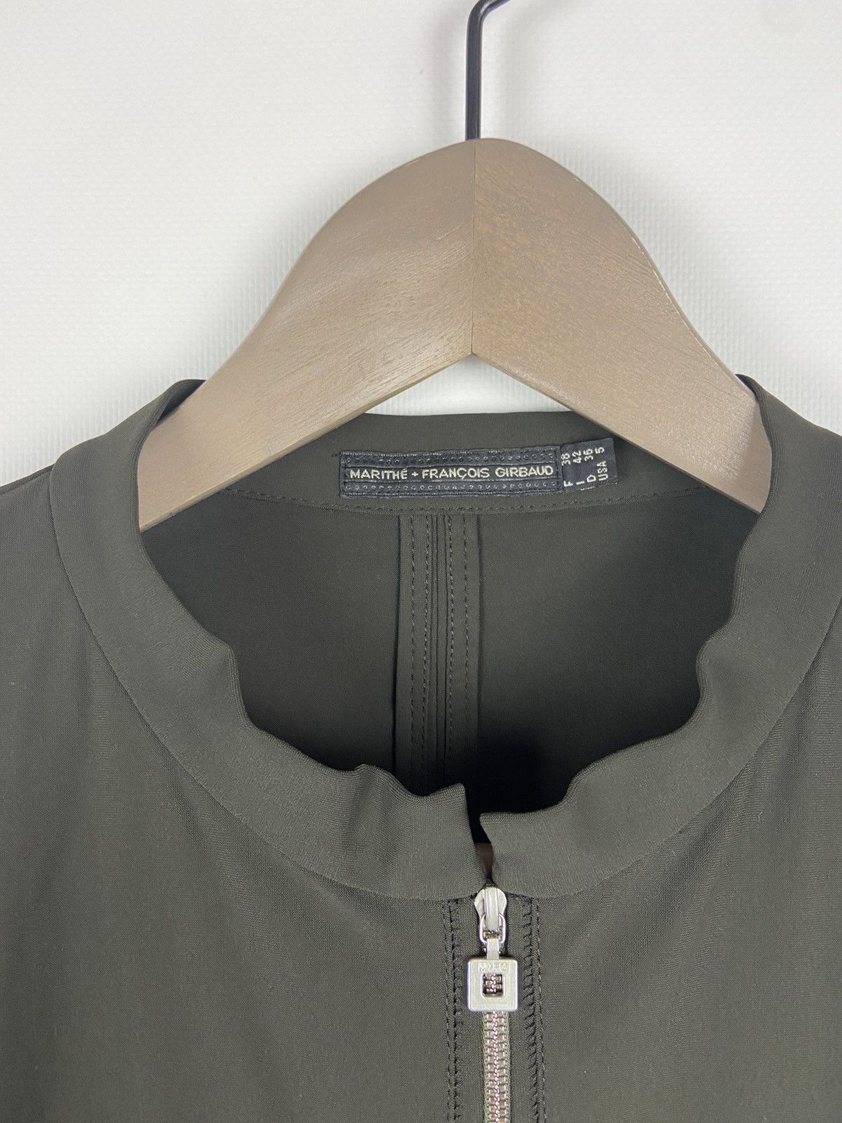 Designer × Marithe + Francois Girbaud Marithe Francois Girbaund Avant-Garde Khaki Zip Jacket Size M / US 6-8 / IT 42-44 - 3 Thumbnail