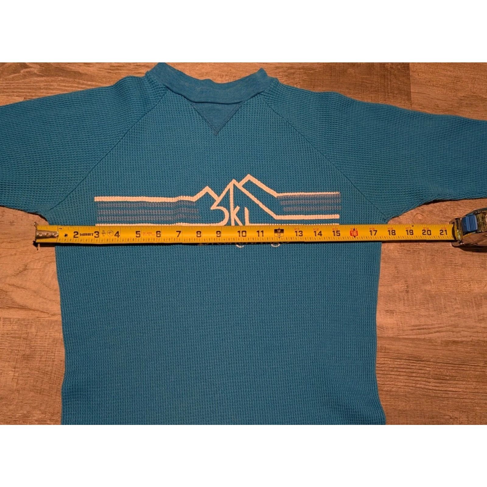 Vintage VINTAGE Breckenridge Ski Shirt Women's Blue Waffle Knit Long Sleeve Crew Neck Size S 80s Size S / US 4 / IT 40 - 6 Thumbnail