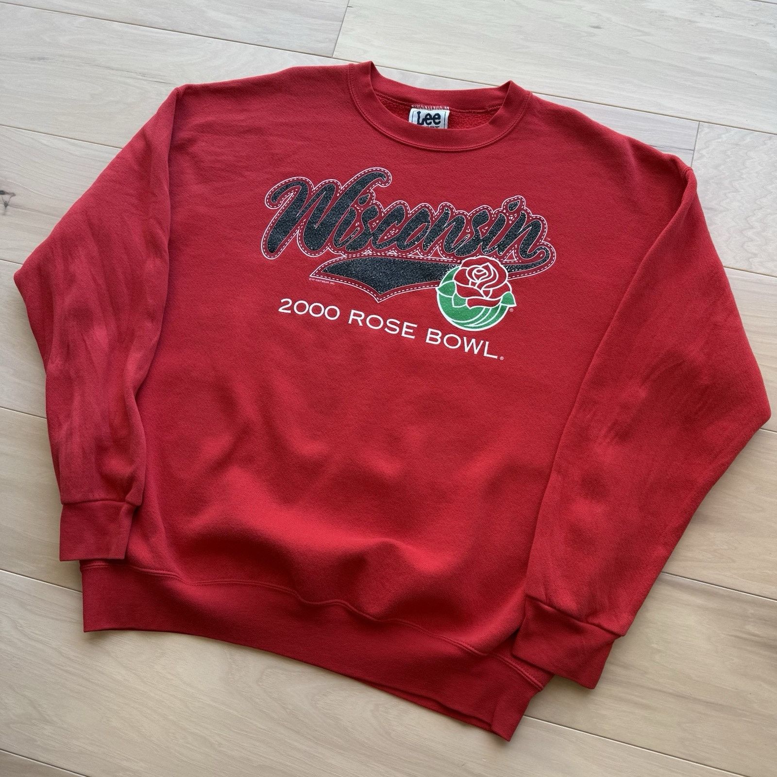 Vintage Vintage Wisconsin Badgers Sweatshirt XL Red Fleece Pullover Size US XL / EU 56 / 4 - 7 Thumbnail