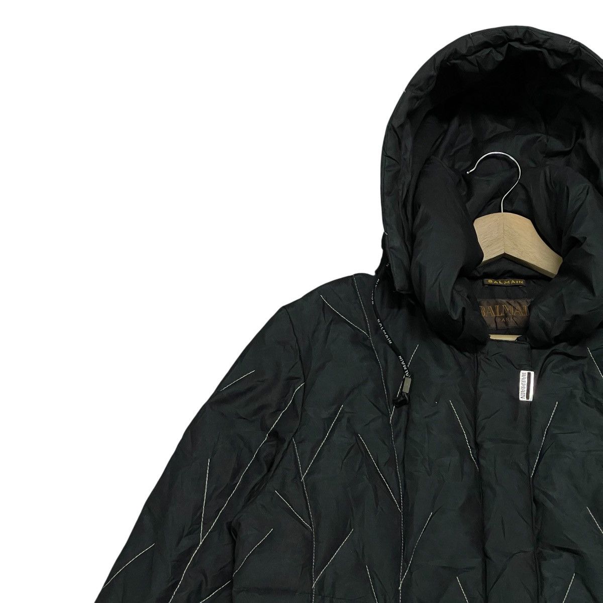 Balmain ‼️RARE‼️ Vintage Balmain Hooded Puffer Down Coat Jacket Size M / US 6-8 / IT 42-44 - 5 Thumbnail