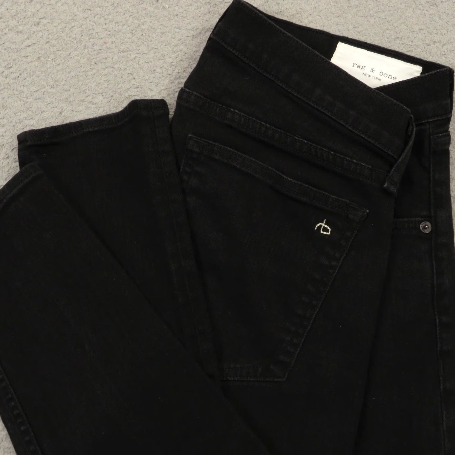 Rag & Bone Rag & bone Jeans Mens 34x34 Slim Black Made in USA Denim Stretch Straight 5-Pocket USA 90s? no decades not provided. Size US 34 / EU 50 - 2 Thumbnail