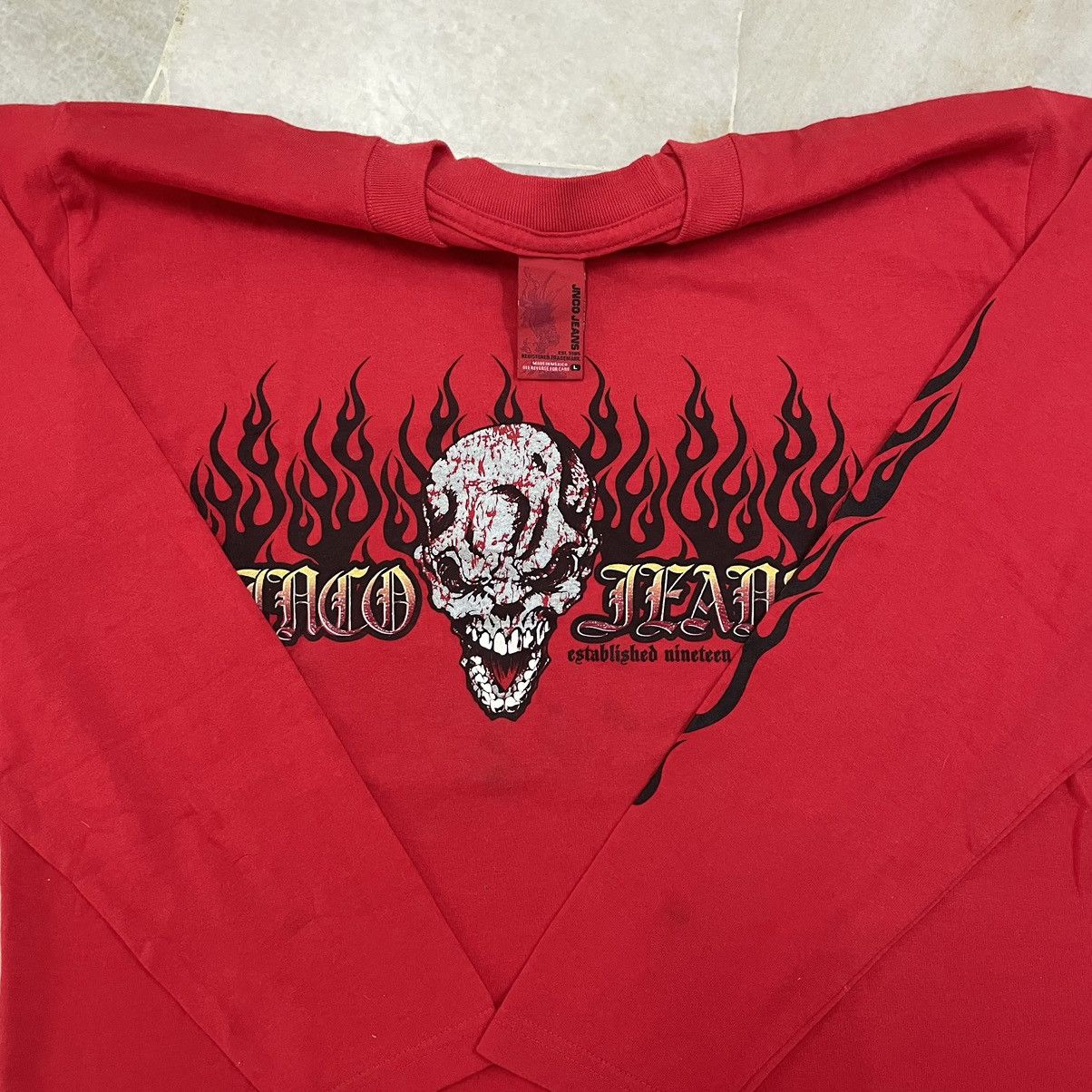 Other 💥 FOR SALE💥 Deadstock Y2k Jnco Jeans Flamehead Longsleeve Size US L / EU 52-54 / 3 - 6 Thumbnail
