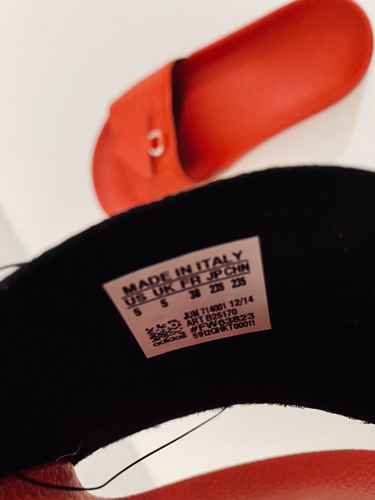 Adidas × Raf Simons Raf Simons 🇮🇹 x Pendant Adilette Core Red Leather 7 W 5 M New Size US 7 / IT 37 - 14 Thumbnail