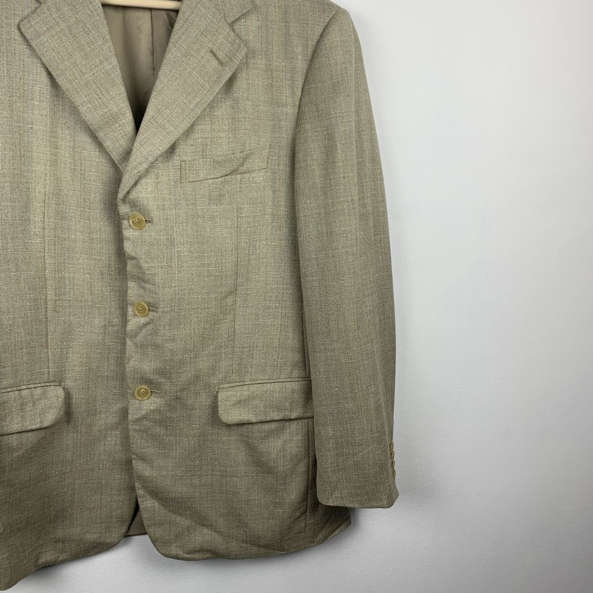 Ermenegildo Zegna Ermenegildo Zegna Wool Silk Linen Blazer 50R Made in Spain Size 50R - 5 Thumbnail