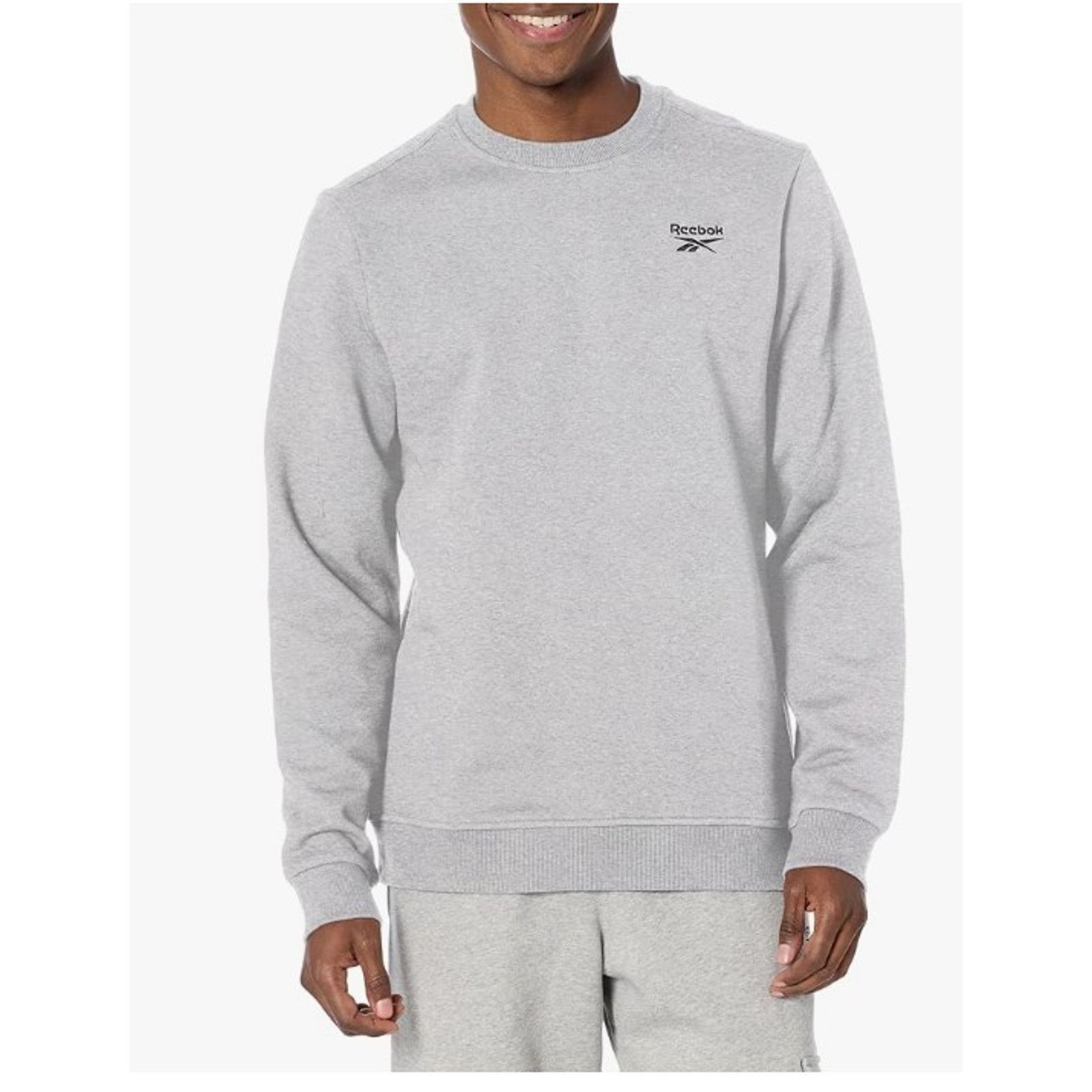 Reebok Reebok Men's Identity Vector Fleece Sweatshirt Grey Small Size US S / EU 44-46 / 1 - 3 Thumbnail