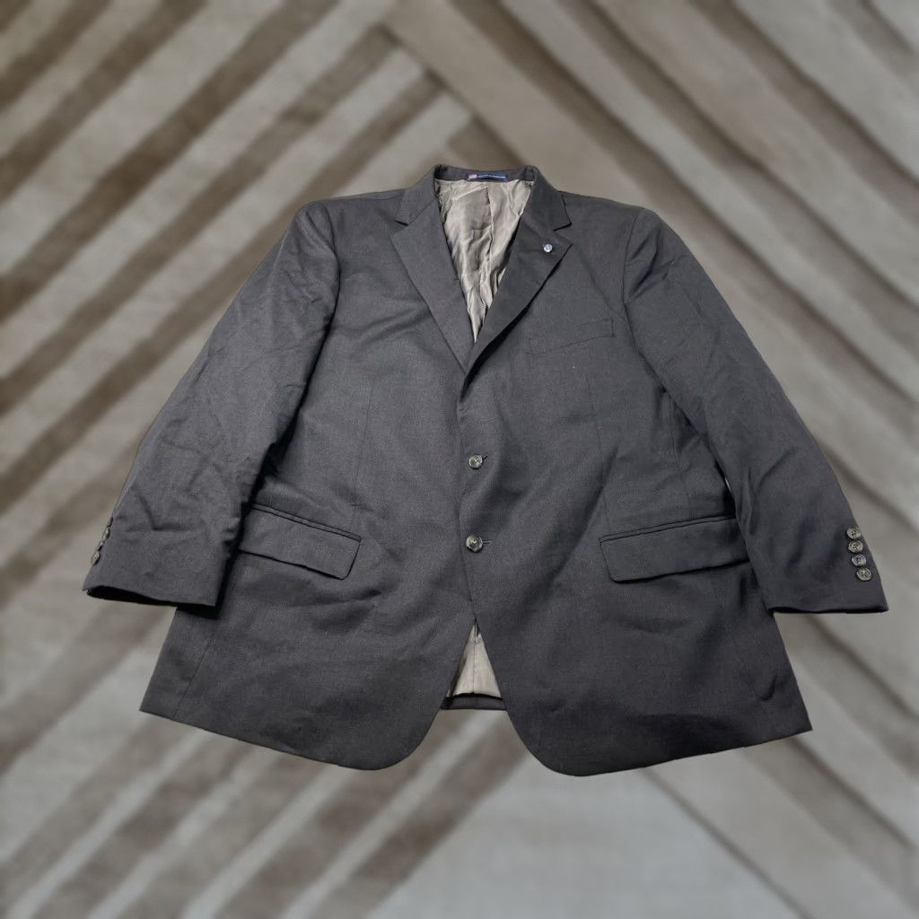 Hart Schaffner Marx Hart Schaffner Marx Blazer 50R New York Fit Sport Gray Wool Sport Coat Jacket Size 50R - 1 Thumbnail