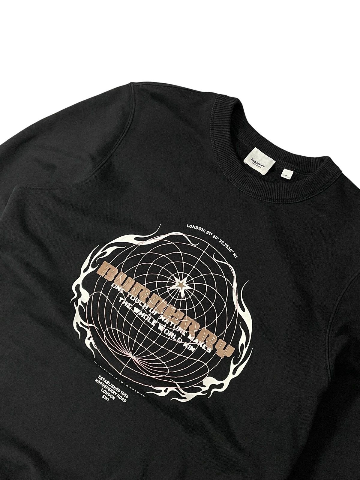 Burberry BURBERRY LONDON GLOBE GRAPHIC SWEATSHIRT Size US M / EU 48-50 / 2 - 3 Thumbnail