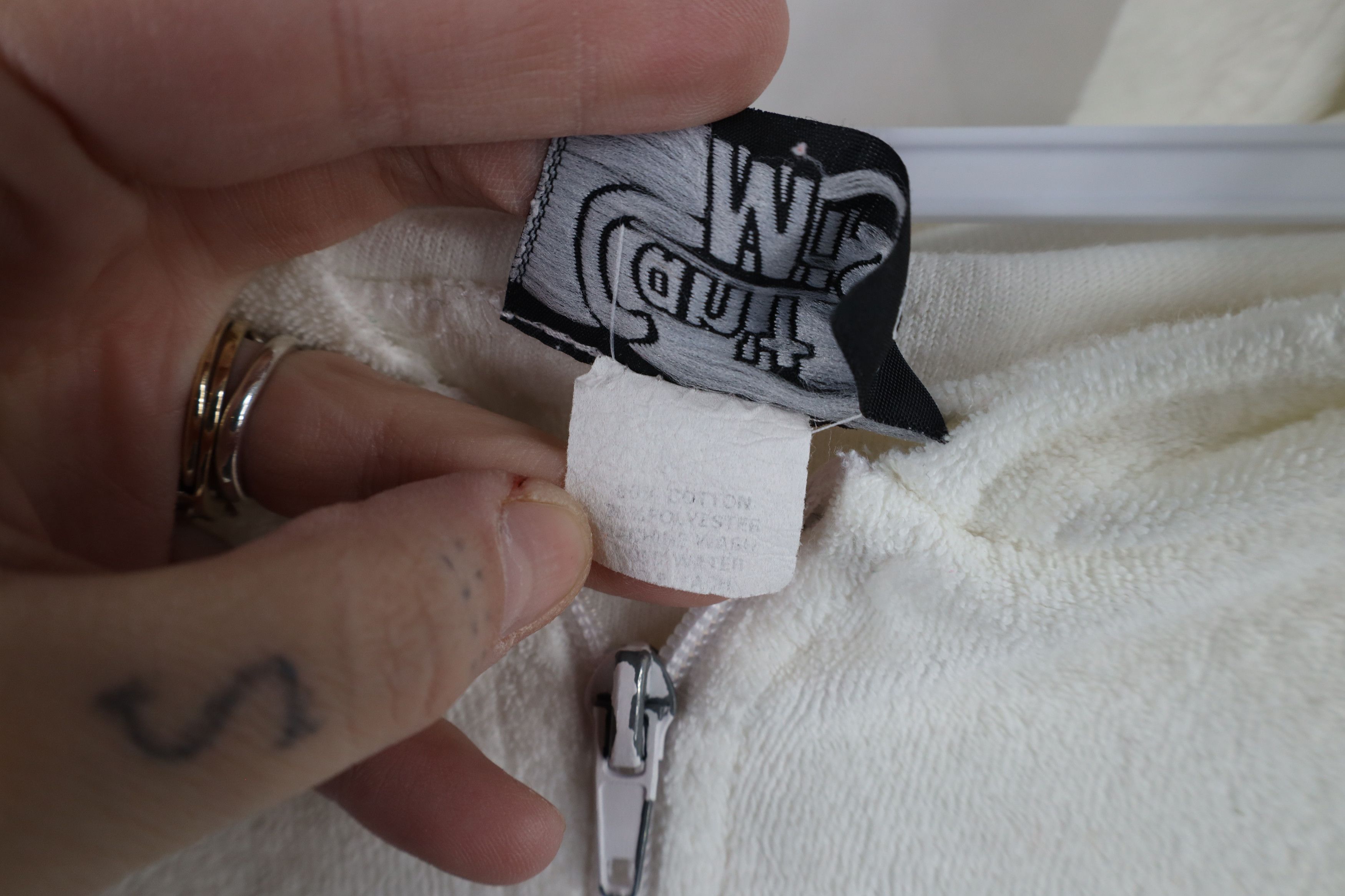 Vintage Vintage 90s Y2K Babydoll Terry Cloth Hoodie White USA Size XL / US 12-14 / IT 48-50 - 10 Thumbnail