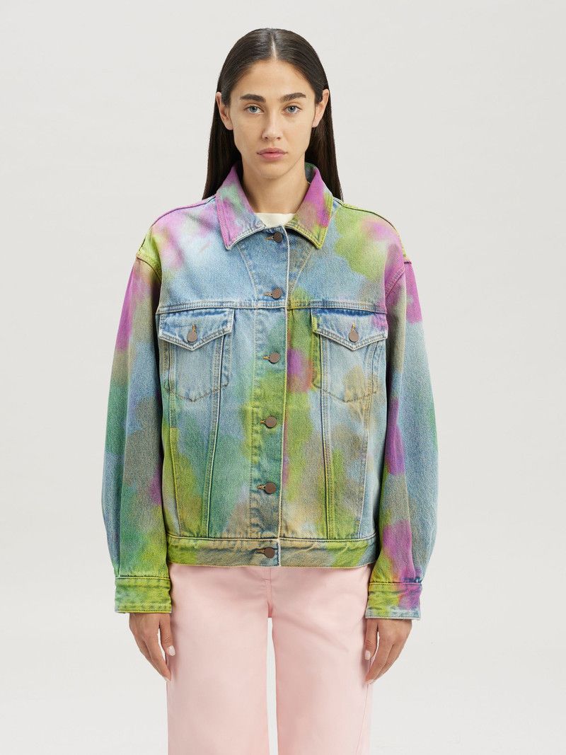 Palm Angels o1y1125 Denim Jacket in Multicolor Size XS / US 0-2 / IT 36-38 - 2 Thumbnail