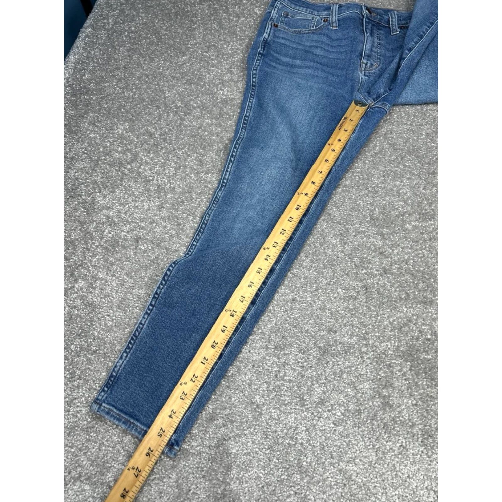 Madewell Madewell Jeans Womens 10" High Rise Skinny Cropped Blue Denim Cotton 30x26 Vintage No Size 28" / US 6 / IT 42 - 3 Thumbnail