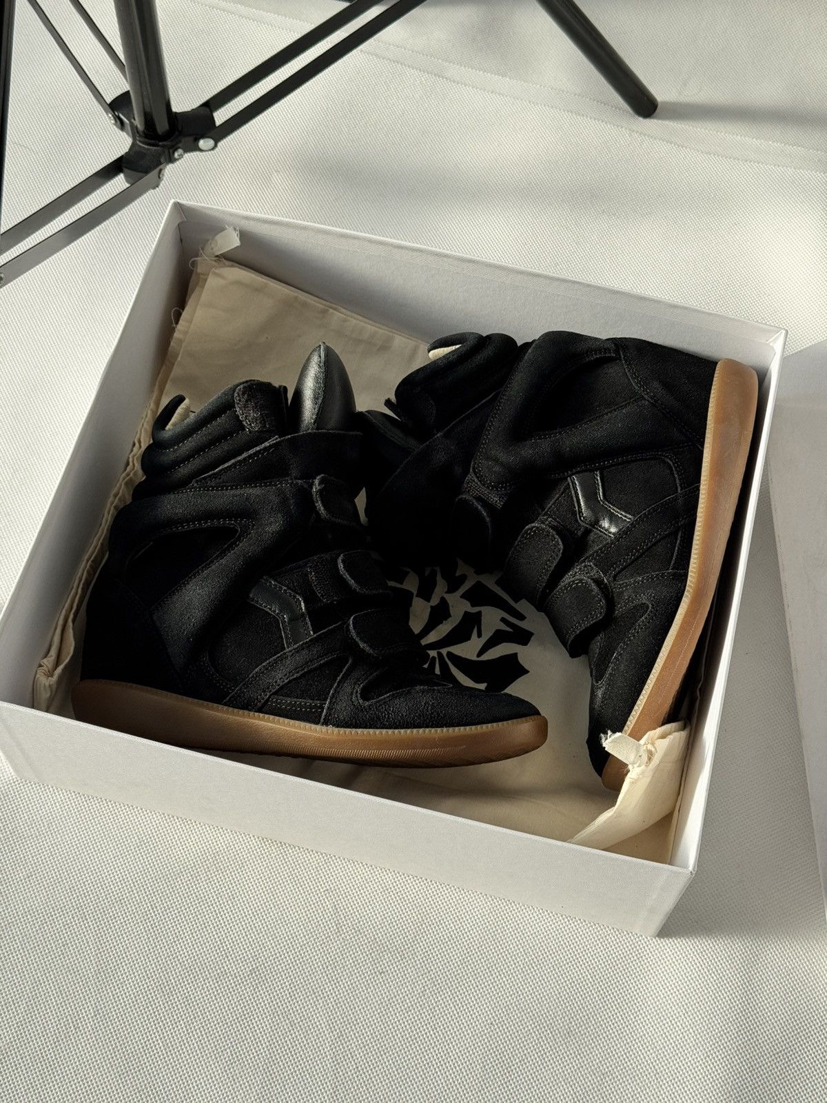 Isabel Marant Isabel Marant Bekett sneakers shoes Washed Black Suede Wedge Size US 6 / IT 36 - 13 Thumbnail