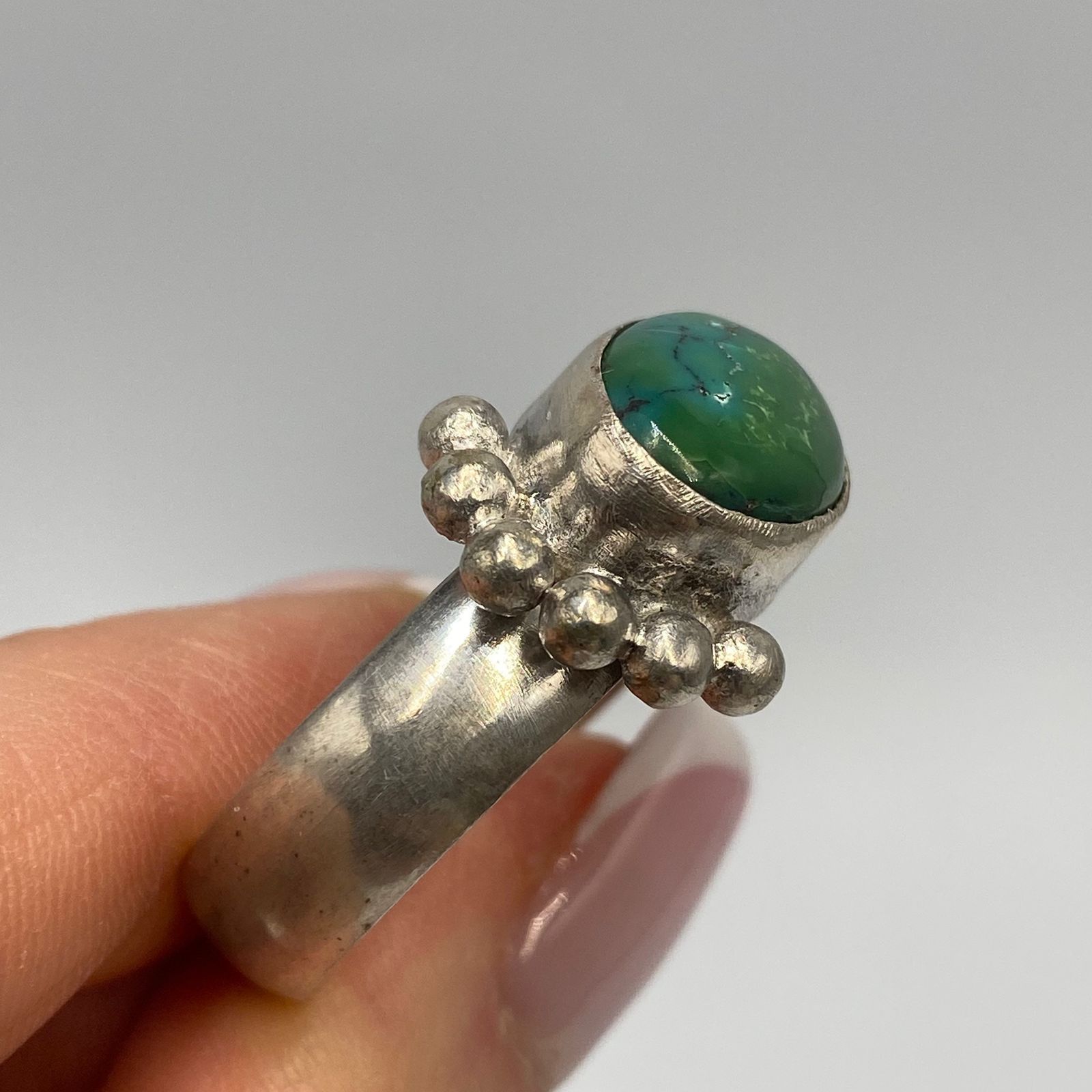 Vintage Huge Antique Imperial 84 Silver Ring Size 13.5 Size ONE SIZE - 5 Thumbnail