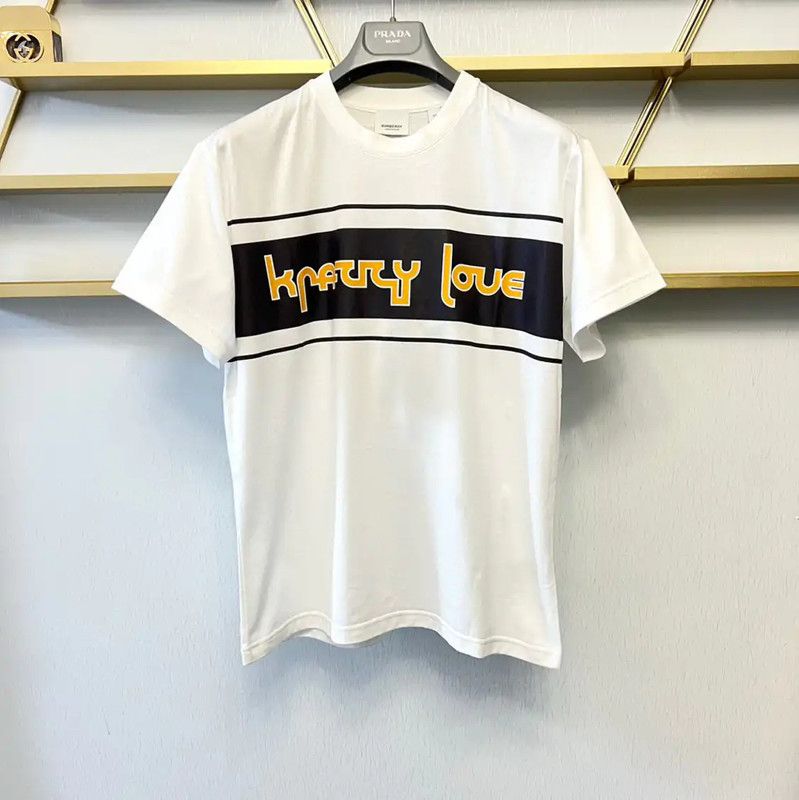 Burberry Burberry White Cotton Short Sleeve T-Shirt Size US L / EU 52-54 / 3 - 1 Thumbnail