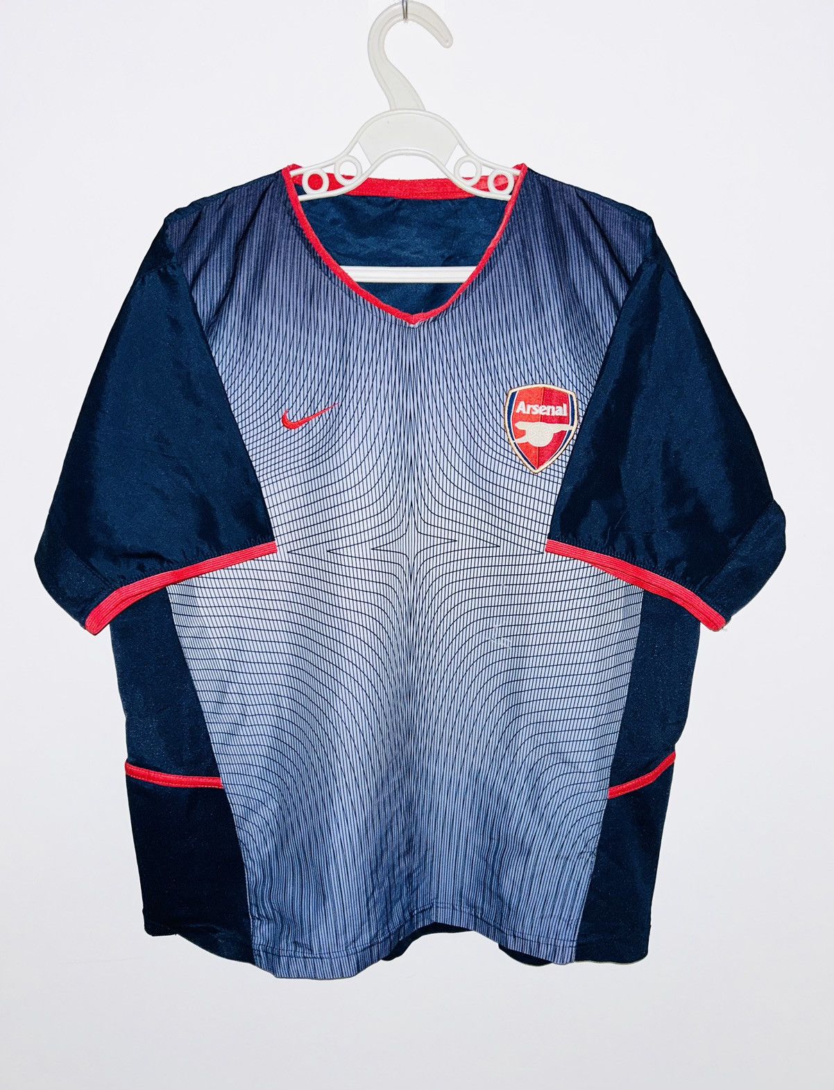 image of Nike x Soccer Jersey Arsenal 2002/03 Away in Blue, Men's (Size Small)