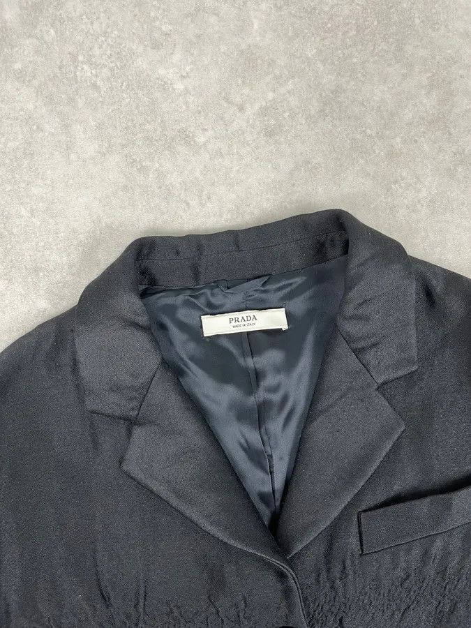 Prada FW2007 Prada Black Plissed Blazer Jacket Size M / US 6-8 / IT 42-44 - 6 Thumbnail