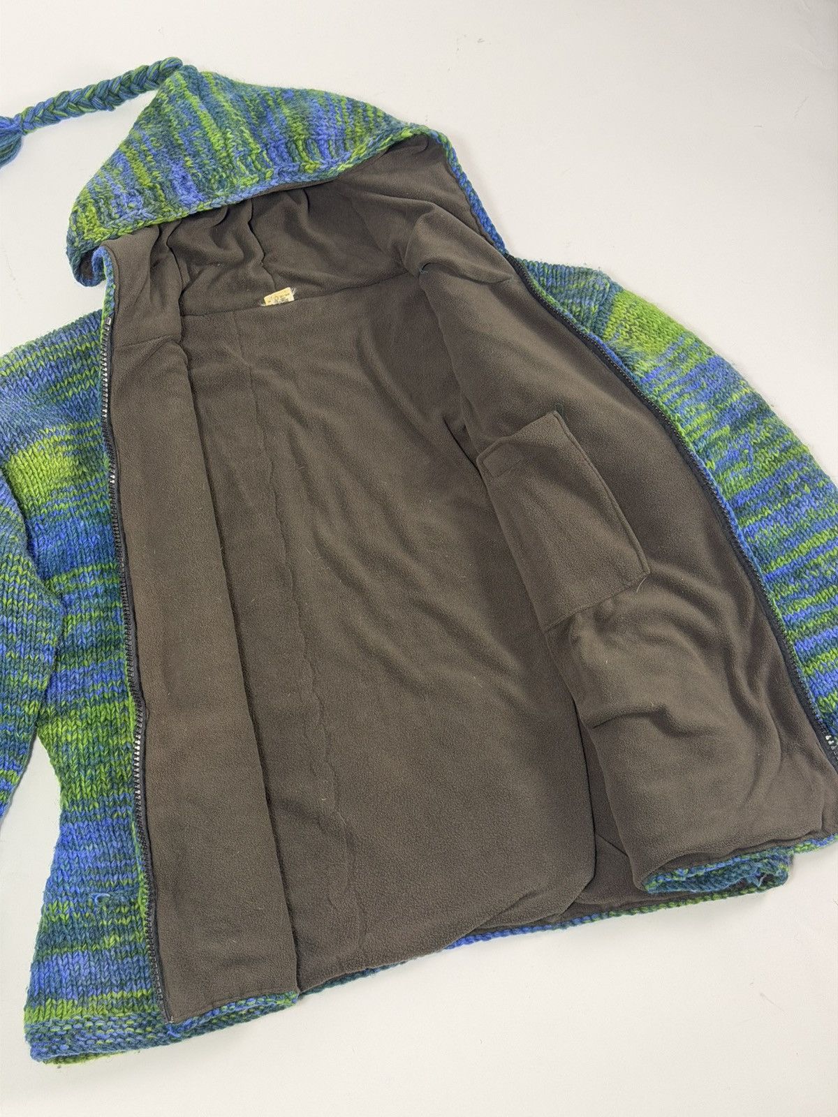 Vintage Nepalese Wool Knit Tassle Zip-Up Hoodie Size US M / EU 48-50 / 2 - 4 Thumbnail