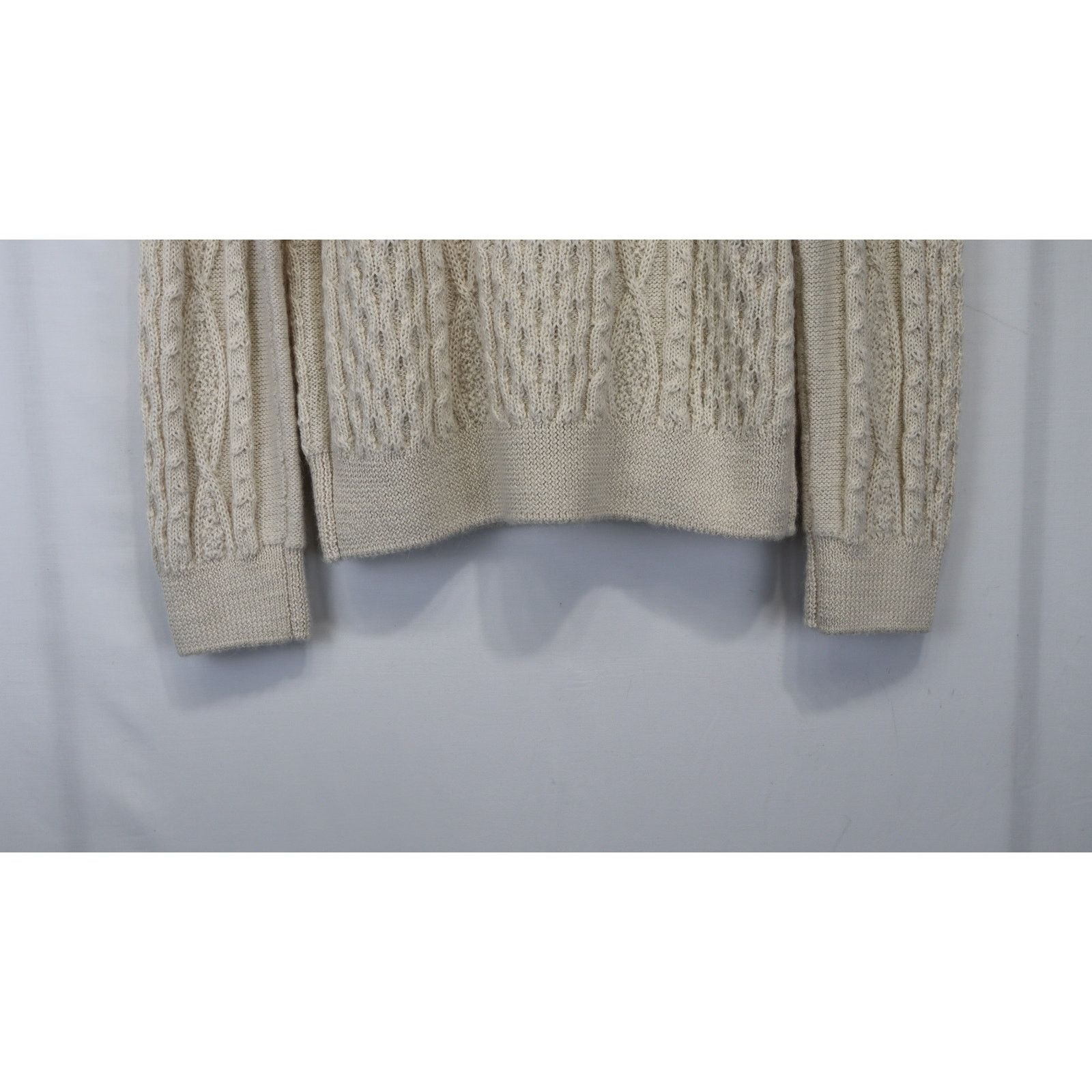 Bottega Veneta o1rshd1 MW Alpaca Aran Knitwear Sweater in Bone Size US L / EU 52-54 / 3 - 8 Thumbnail