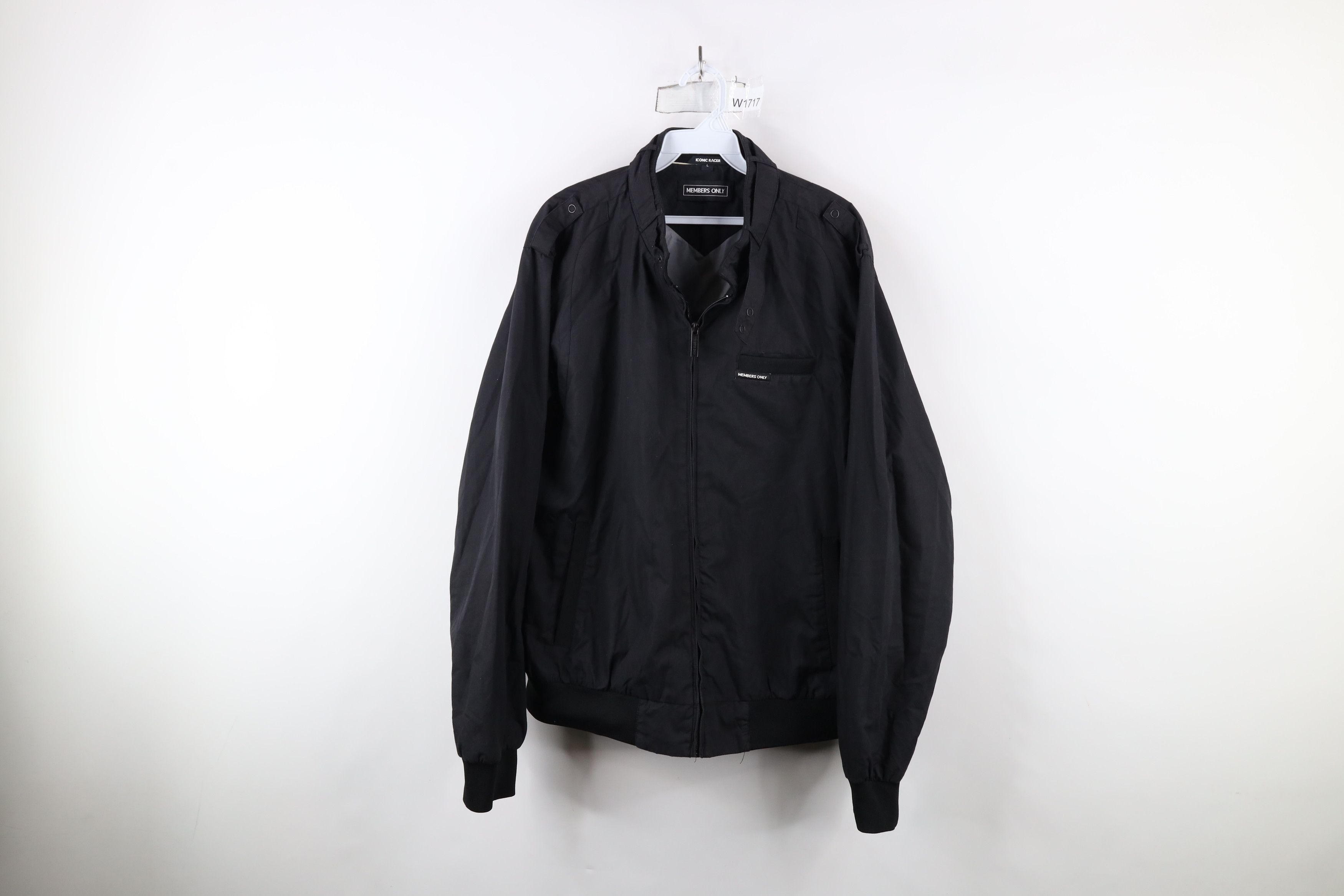 Members Only × Vintage Vintage 90s Members Only Cafe Racer Bomber Jacket Black Size US L / EU 52-54 / 3 - 1 Thumbnail