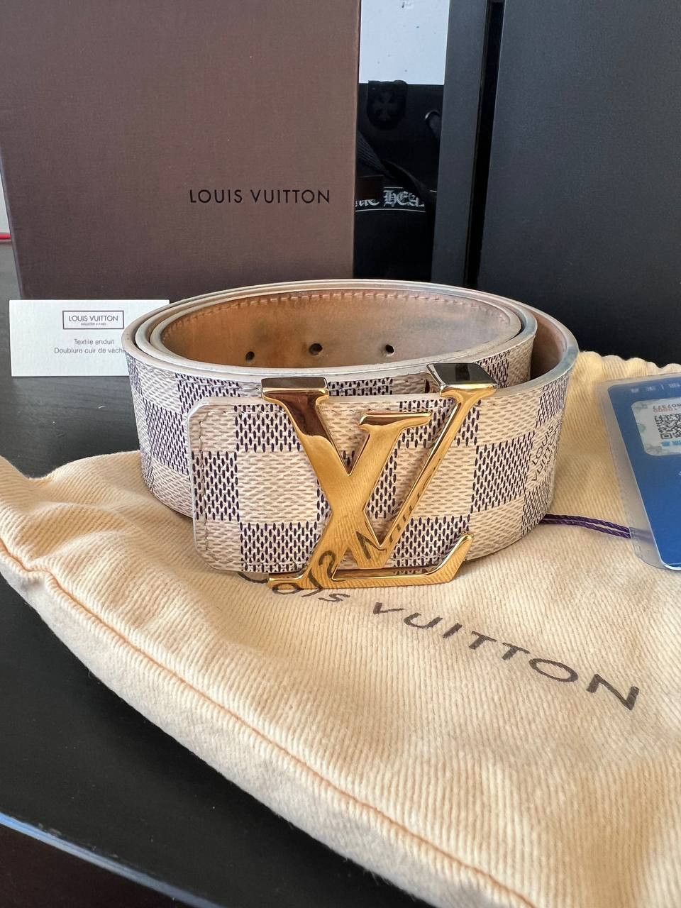 image of Louis Vuitton Damier Ceinture in White, Men's
