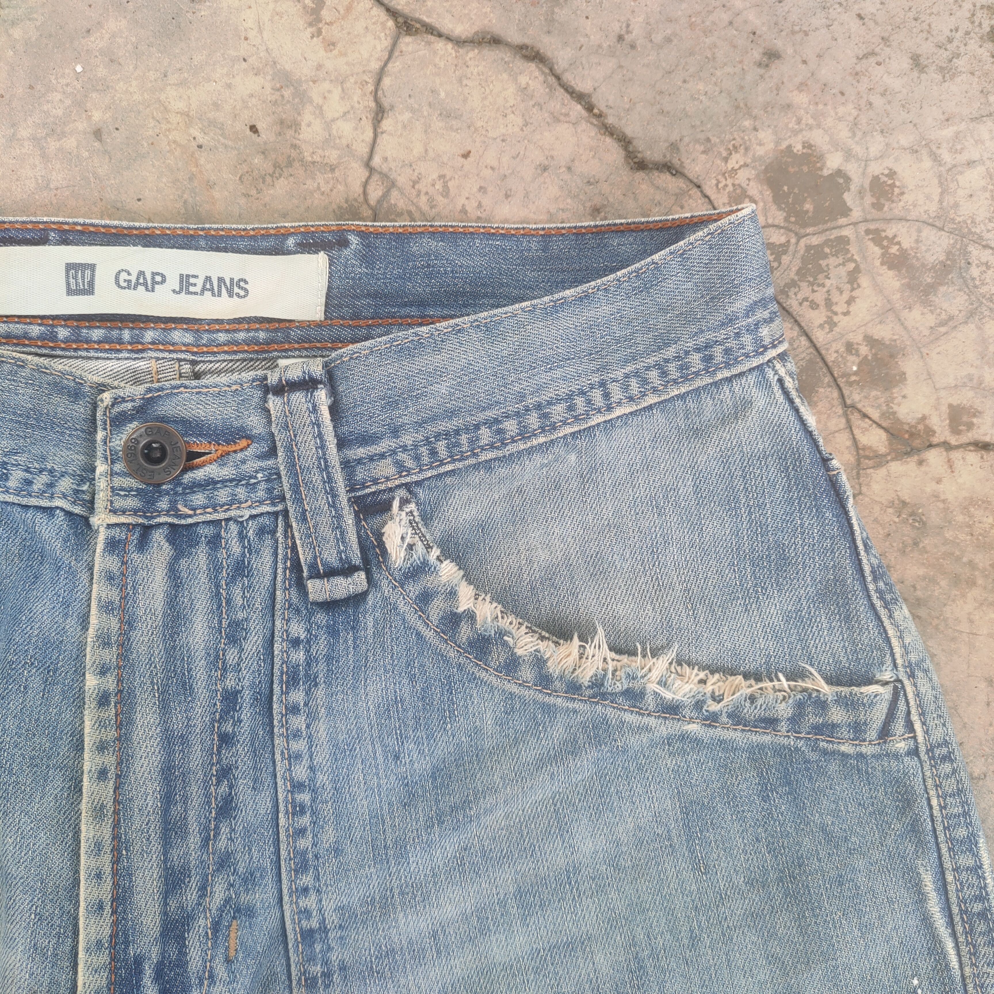 Gap × Japanese Brand VINTAGE JAPANESE BUSH PANTS FADED DISTRESSED JEANS DENIM Size US 29 - 8 Thumbnail