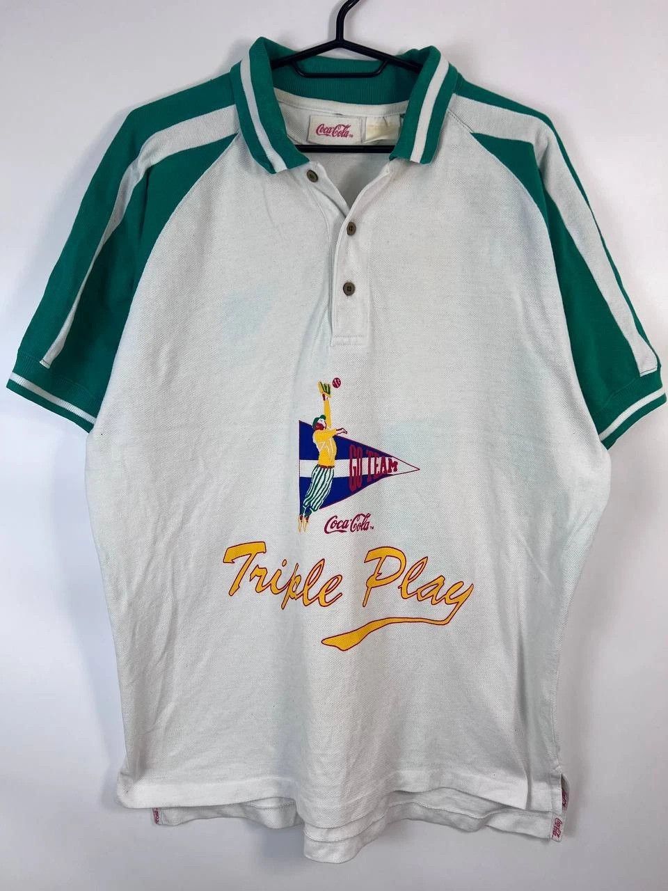 Coca Cola Baseball Polo Triple Play Coca-Cola 1988 Size L Size US L / EU 52-54 / 3 - 1 Thumbnail