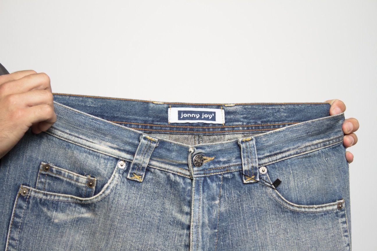 Vintage LIGHT BLUE FADED WASH TECHNICAL DENIM PANTS BY JONNY JOY Size US 36 / EU 52 - 6 Thumbnail