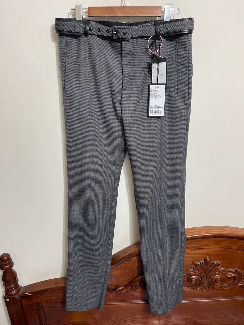 Balenciaga Balenciaga Belted Wool Dress Pants- dmc Size US 34 / EU 50 - 1 Thumbnail
