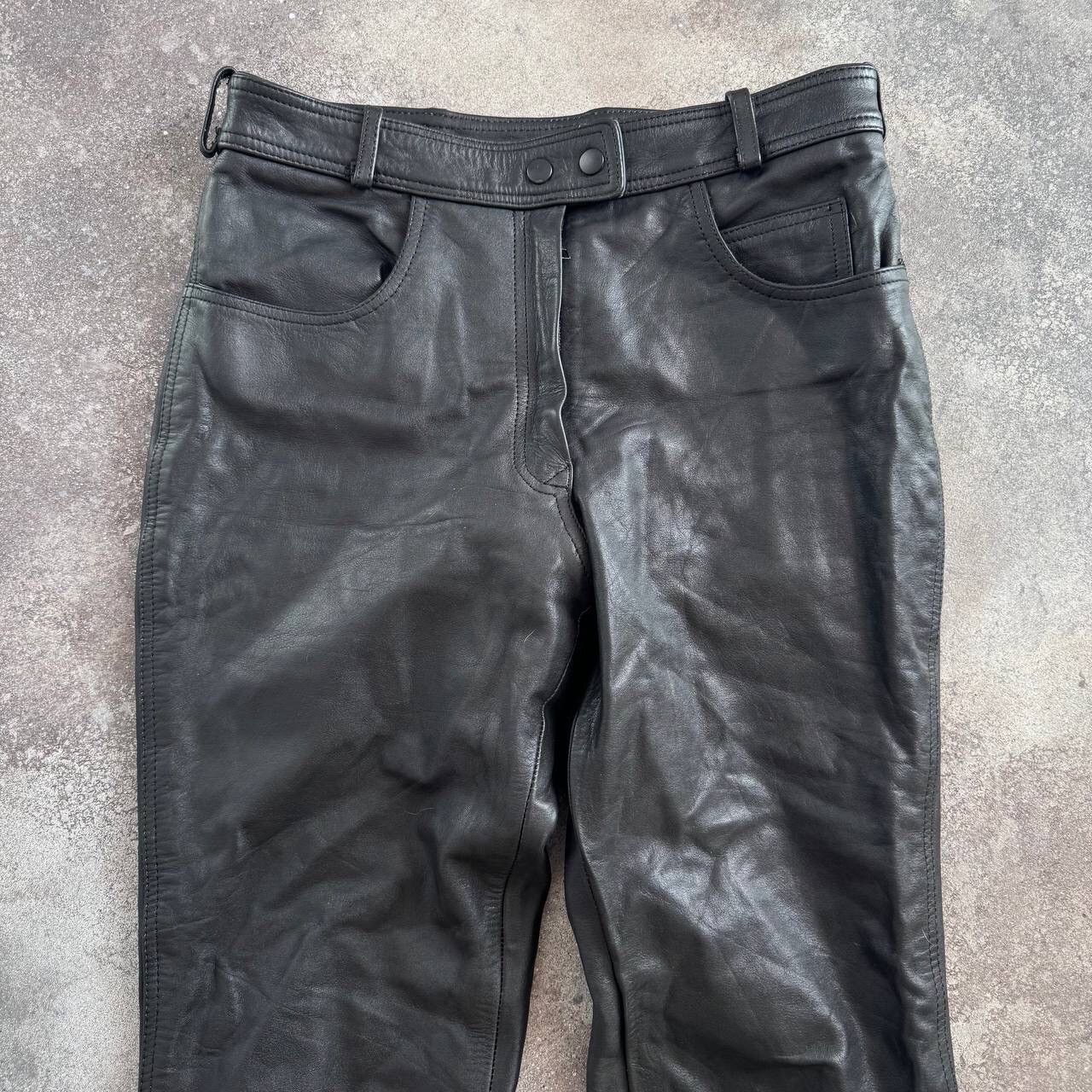 Genuine Leather Amazing Vintage Black Leather Pants Size US 30 / EU 46 - 5 Thumbnail