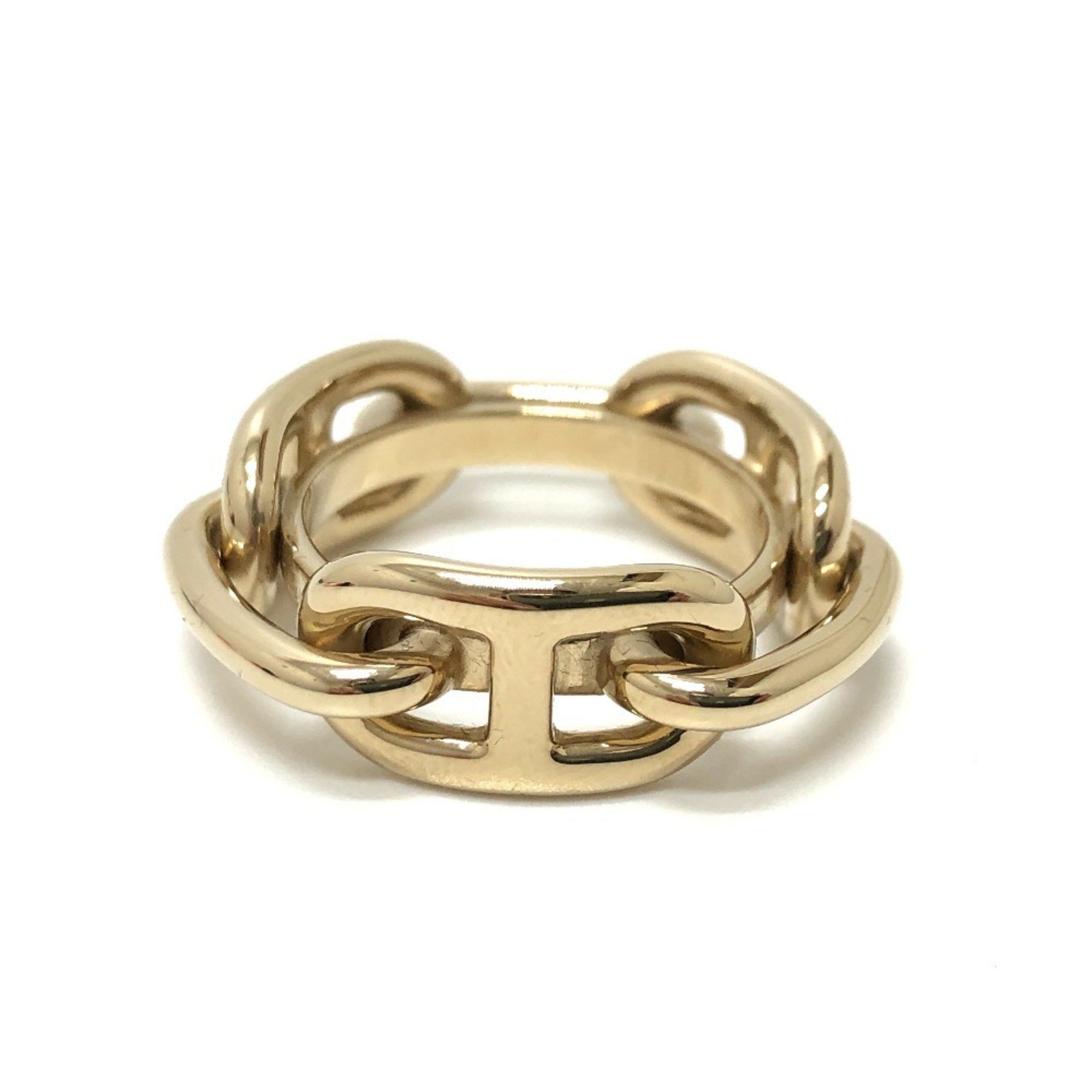 HERMES Legato Scarf Ring 90 Metal Women's Gold