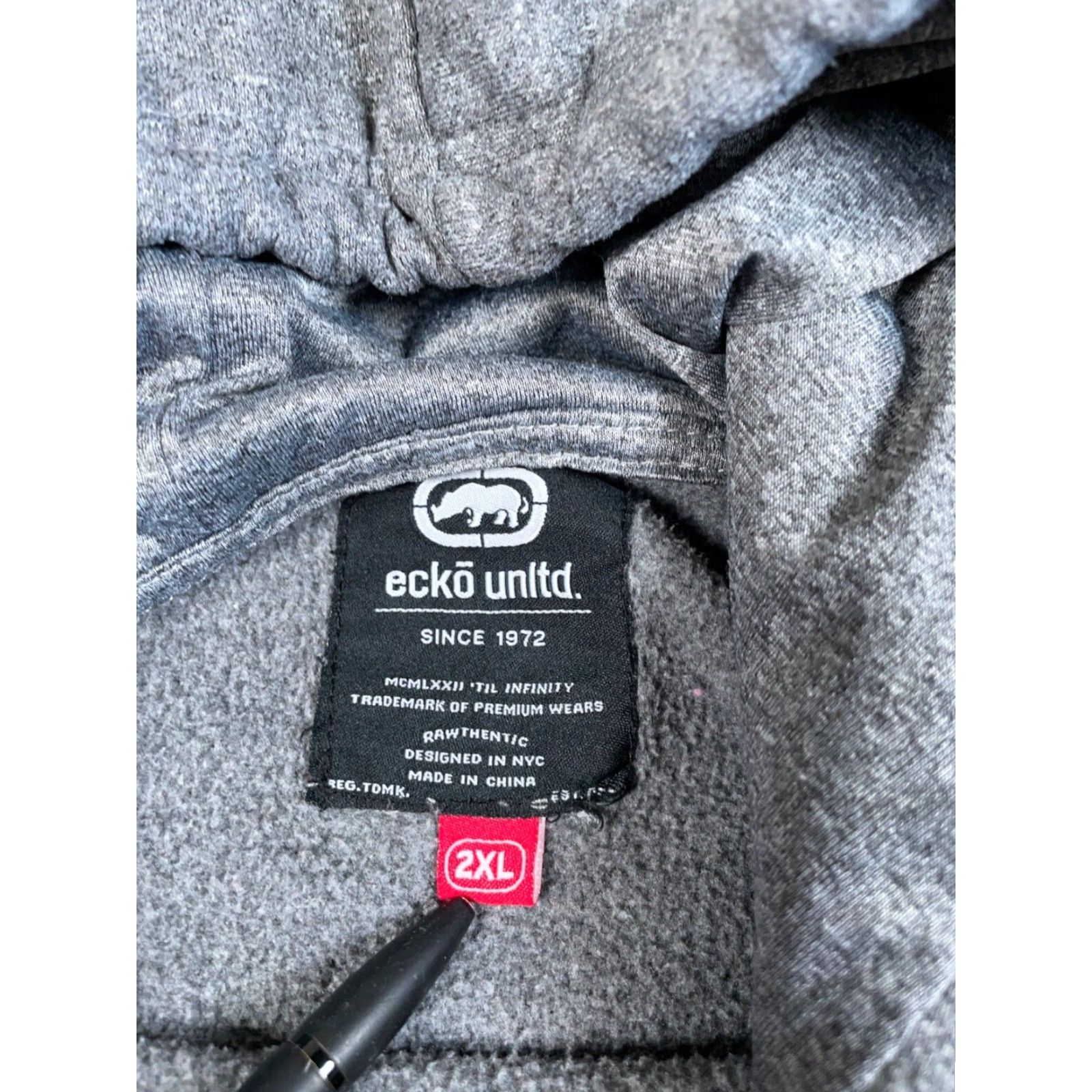 Ecko Unltd. VINTAGE Ecko Unltd. Fleece Embroidered Hoodie Adult 2XL Gray Sweatshirt Heavyweight Y2K Size US XXL / EU 58 / 5 - 3 Thumbnail