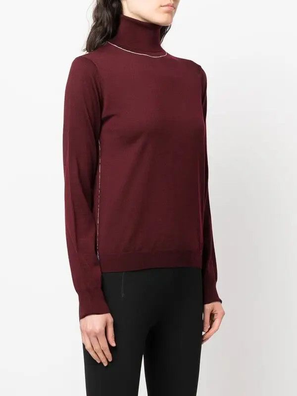 Maison Margiela o1y0625 Turtleneck Sweater in Burgundy Size M / US 6-8 / IT 42-44 - 3 Thumbnail