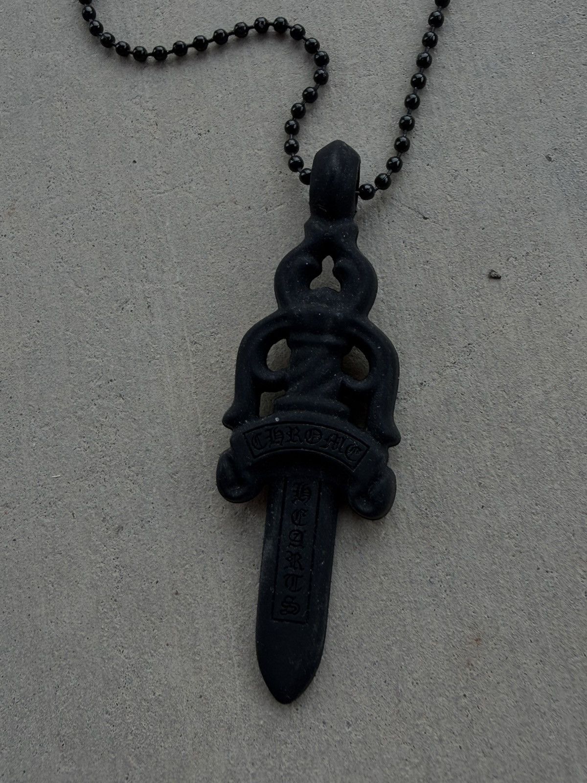 Chrome Hearts Chrome Hearts Silichrome Dagger Necklace Black Size ONE SIZE - 2 Thumbnail