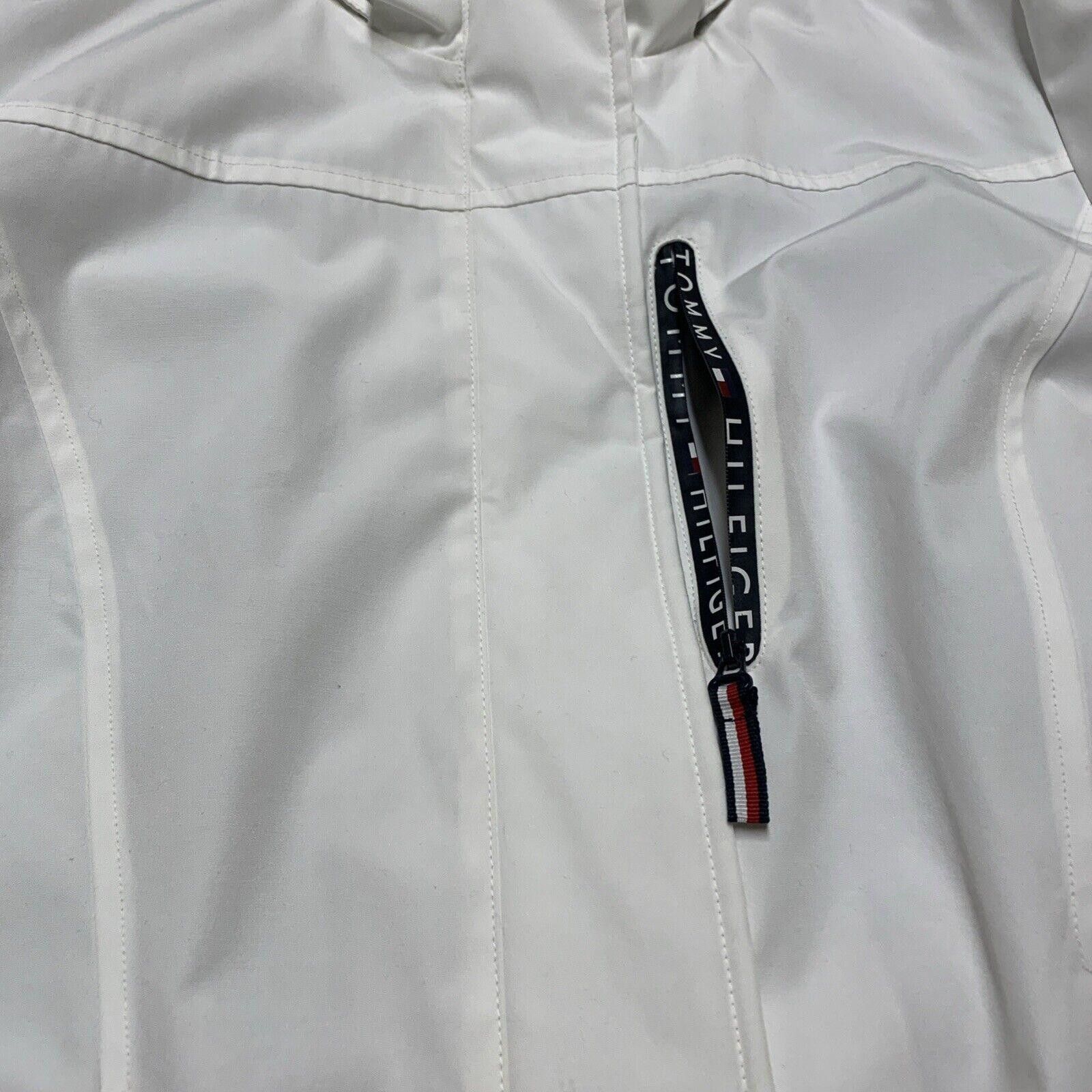 Tommy Hilfiger Tommy Hilfiger Women's M White Weather Hood Jacket Rain Coat Size M / US 6-8 / IT 42-44 - 9 Thumbnail