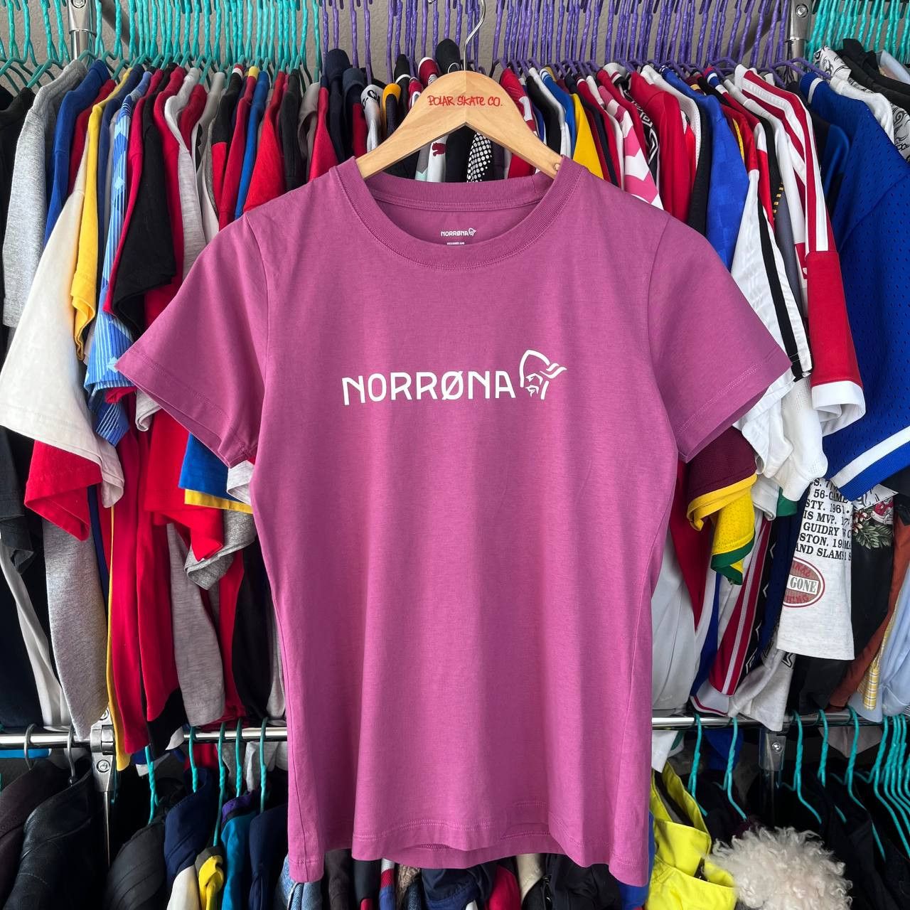 Norrona Womens Norrona Outdoor Hiking Gorpcore Tshirt Violet Quartz Size XS / US 0-2 / IT 36-38 - 1 Thumbnail