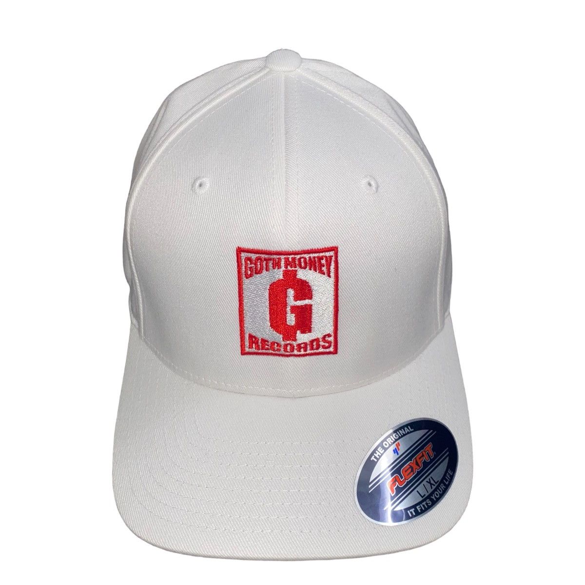 image of Drain Gang x Goth&money Goth Money "goth Luv" Box Logo Hat in White, Men's