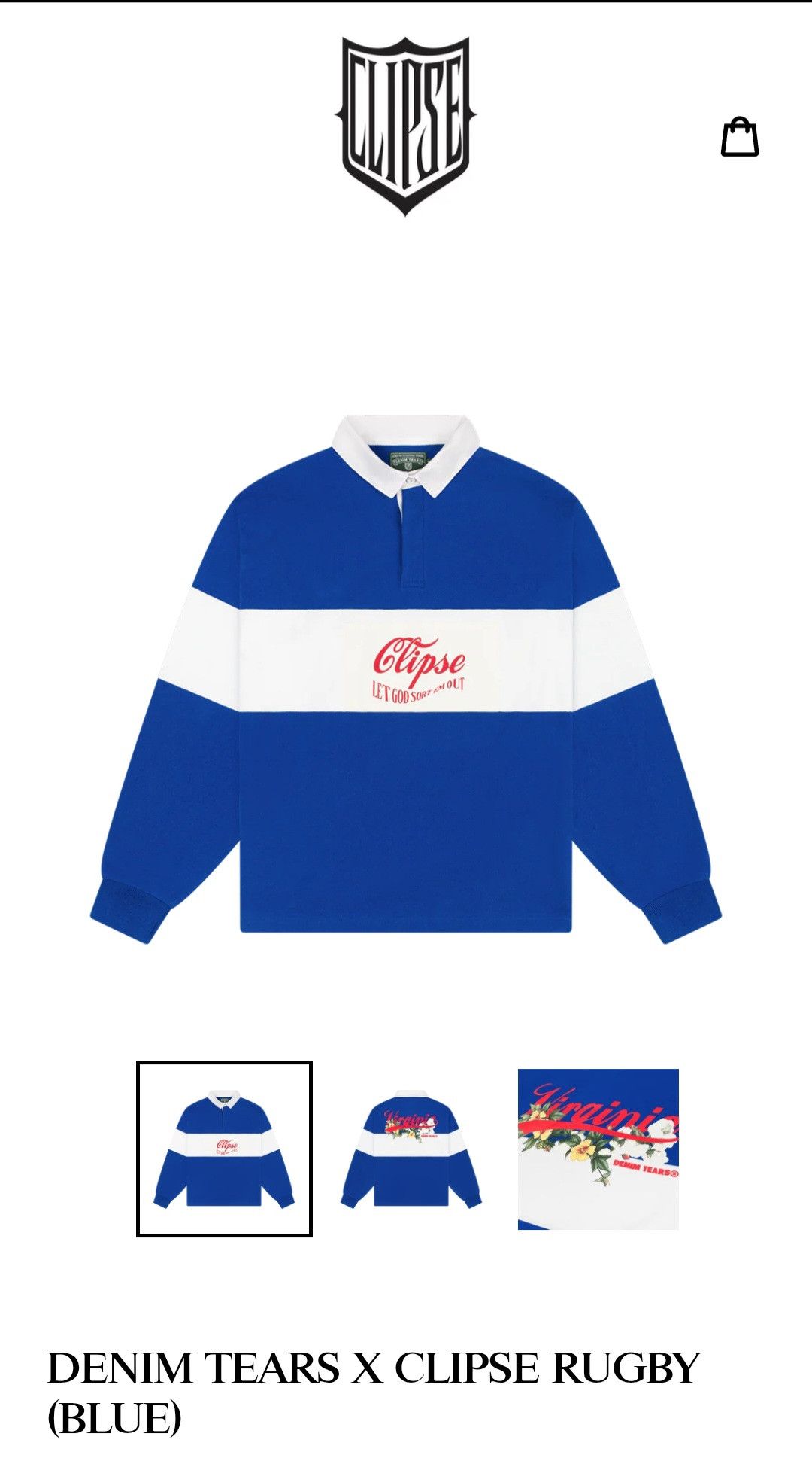 The Clipse x Denim Tears rugby