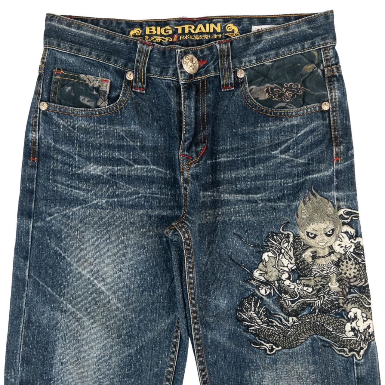 Vintage BigTrain Embroidered Dragon Japanese Denim Jeans W30