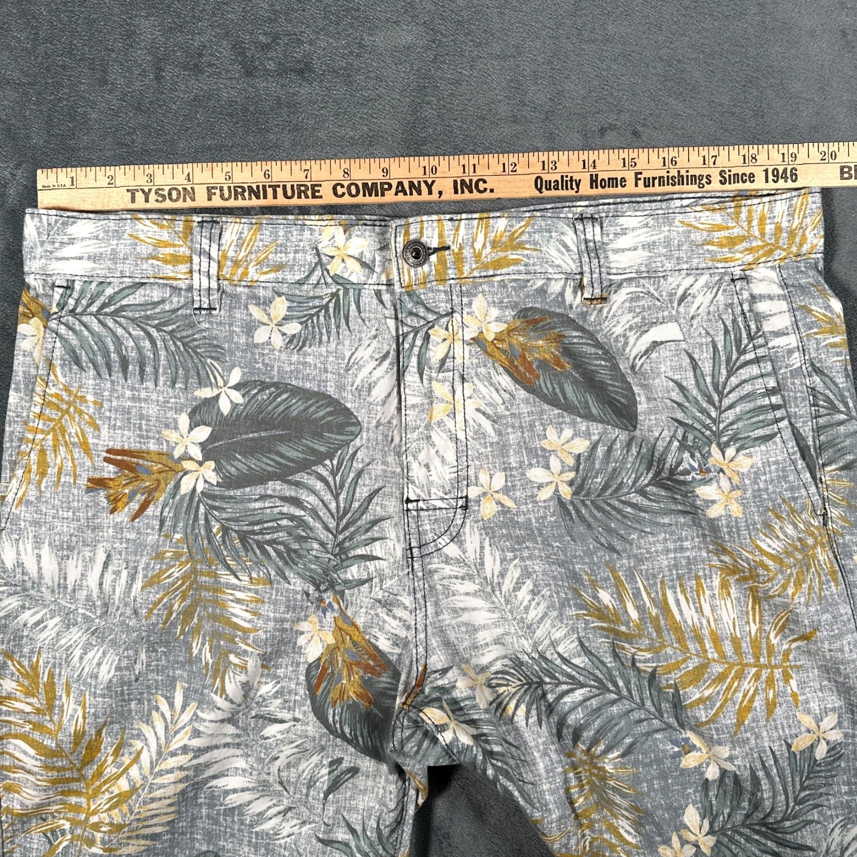 Prana VINTAGE Prana Shorts Men 38 Casual Chino Cotton Blend Stretch Hawaiian Floral 10" Inseam Size US 38 / EU 54 - 5 Thumbnail